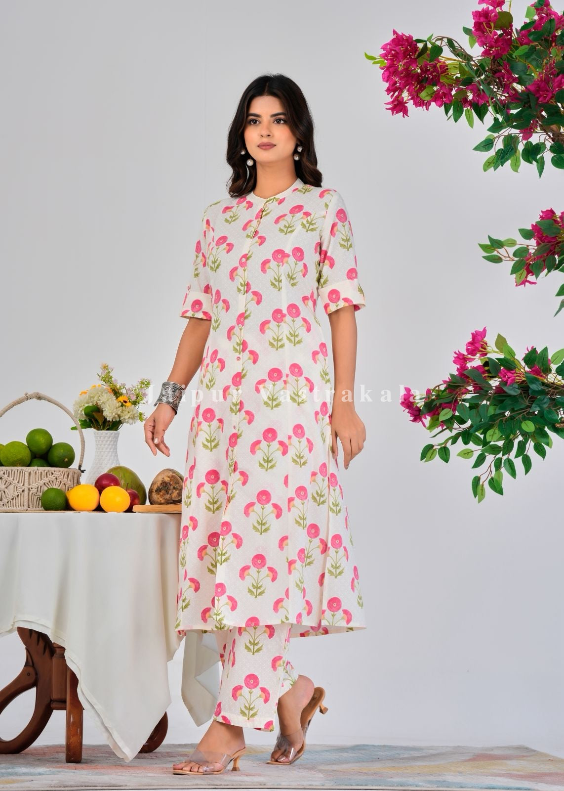 Blush Boota Kurti Pant Coord