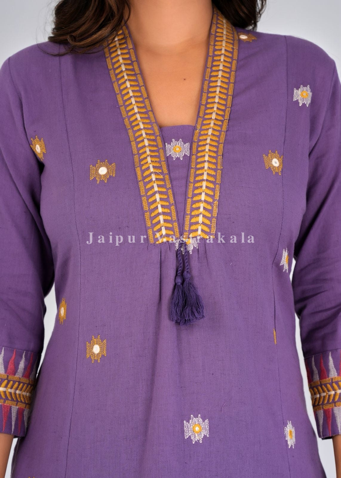 Lilac A-line Kurti Pant Coord