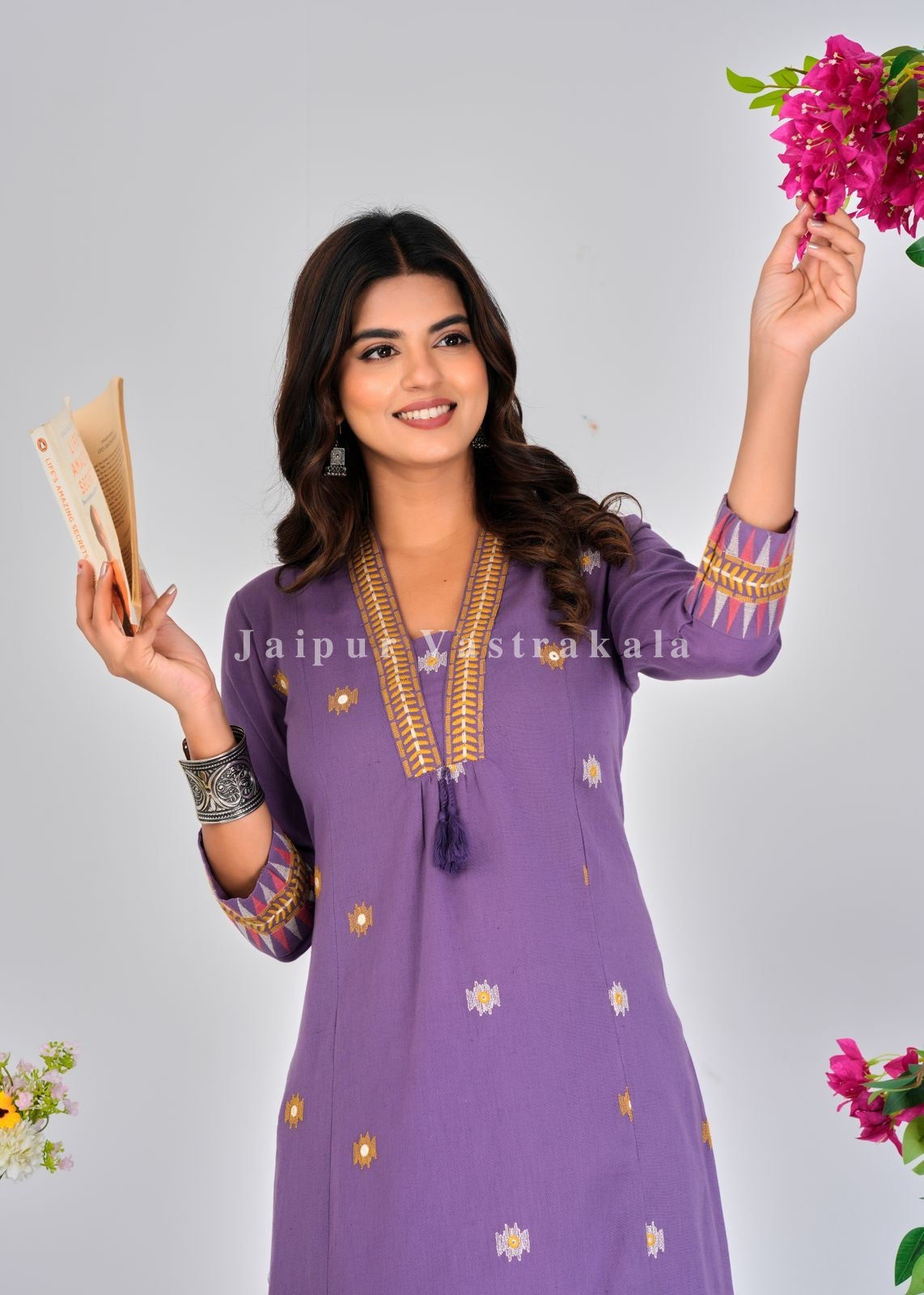 Lilac A-line Kurti Pant Coord