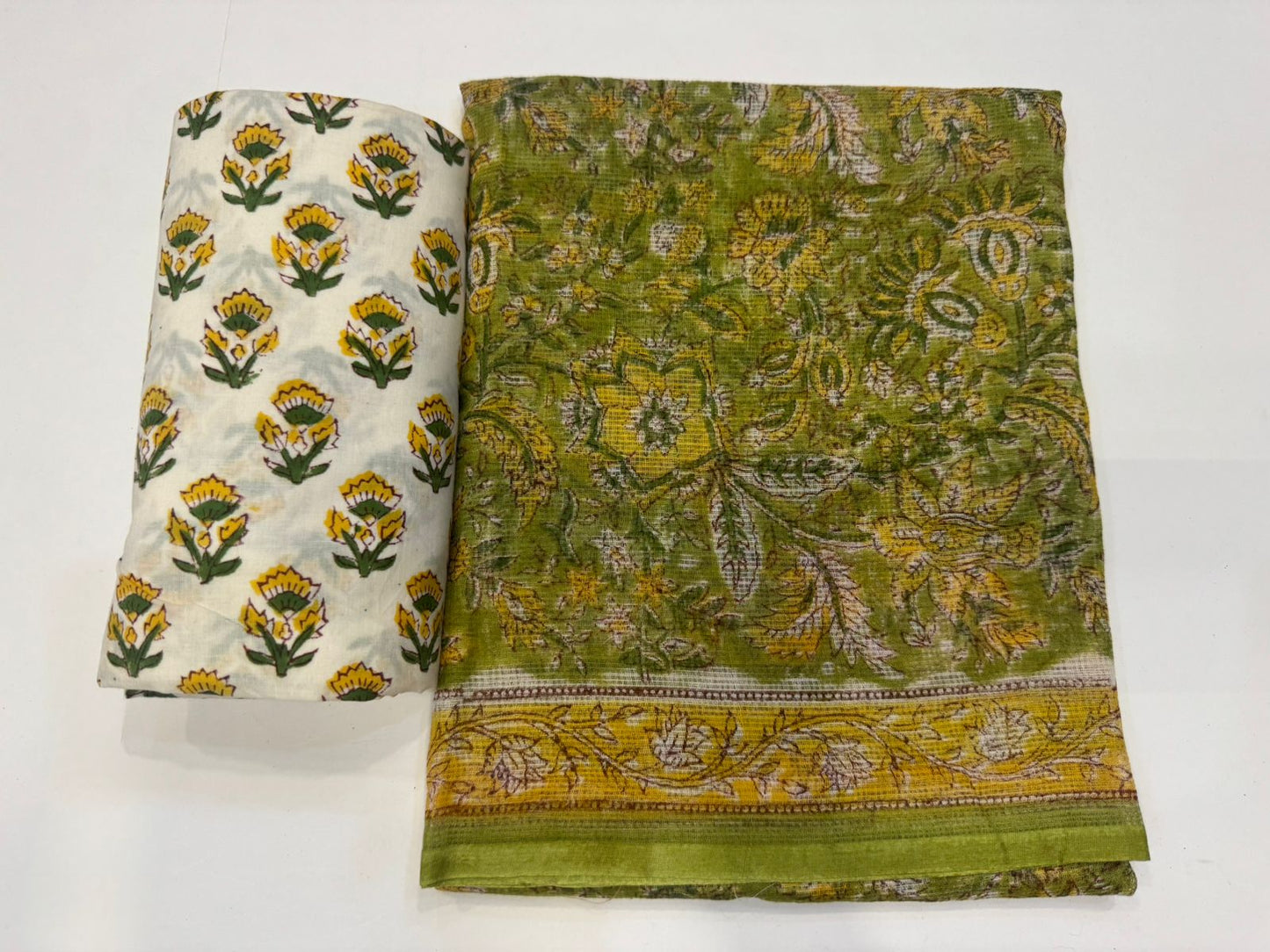 Hand Block Printed Kota Doriya Suit