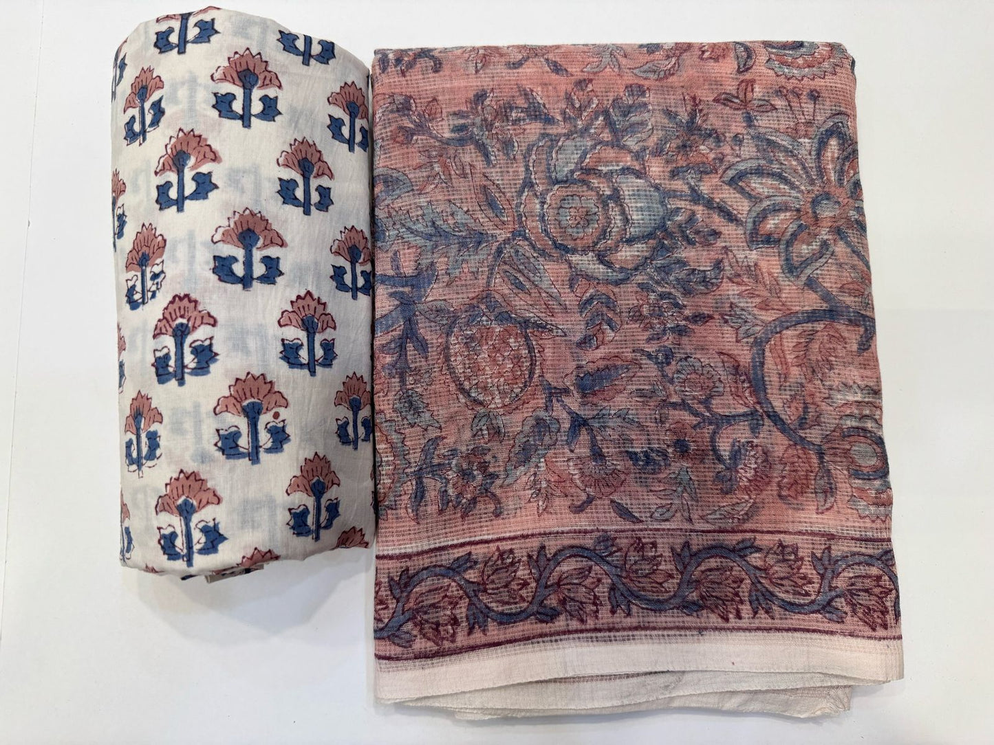 Hand Block Printed Kota Doriya Suit