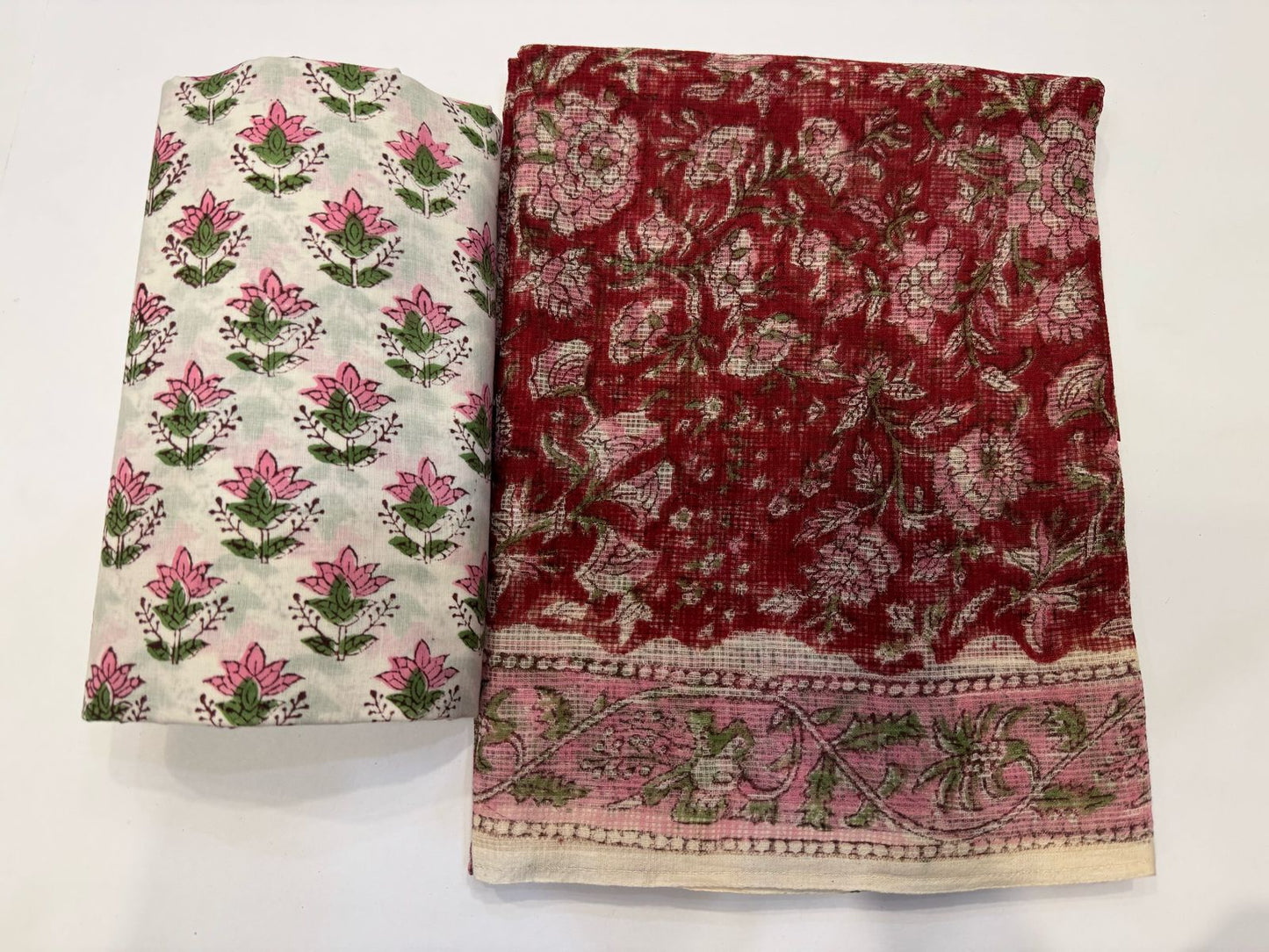 Hand Block Printed Kota Doriya Suit