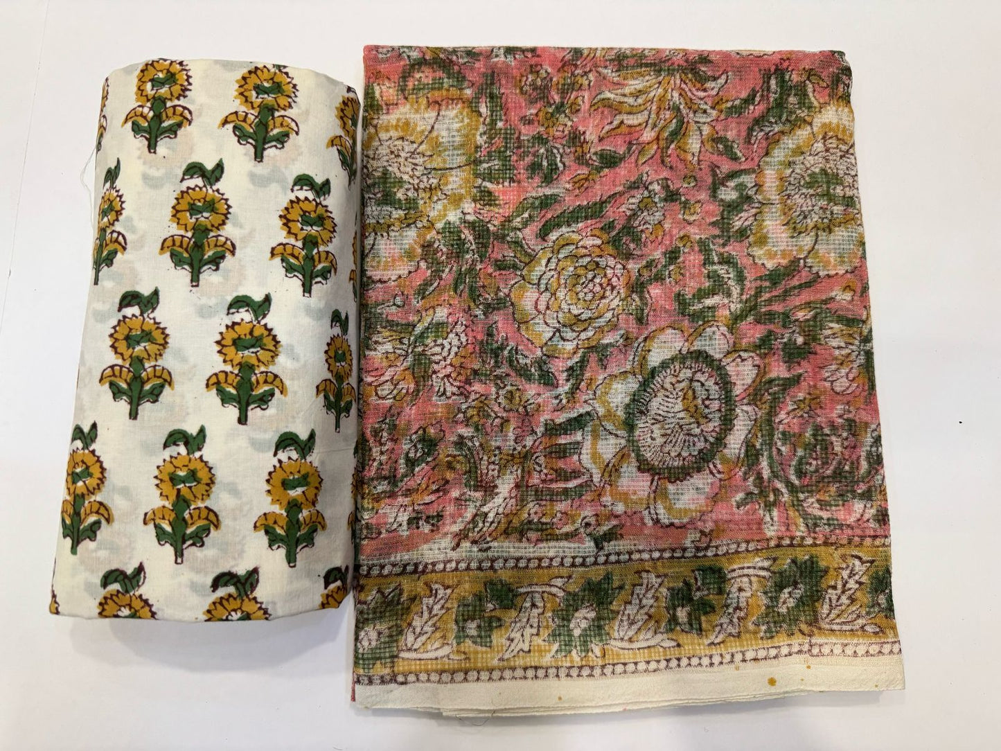 Hand Block Printed Kota Doriya Suit