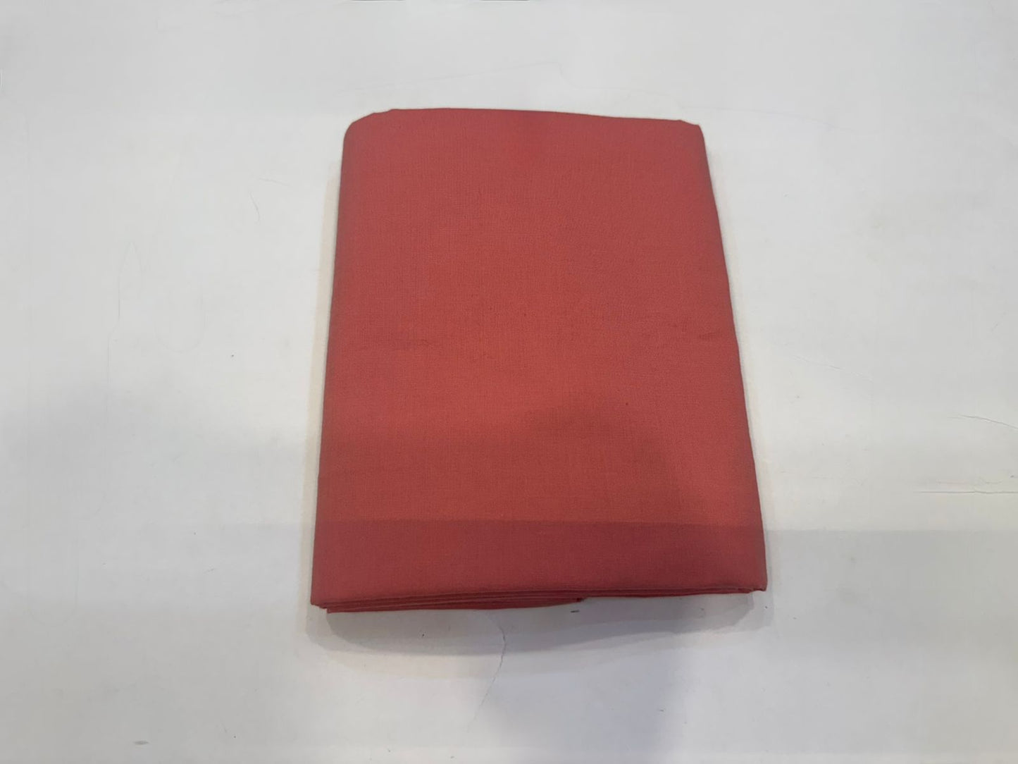 Peach Orange Fern Embroidery Kota Doriya Suit