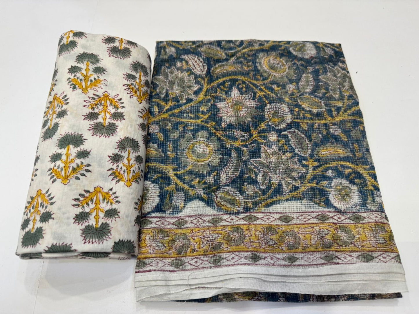 Hand Block Printed Kota Doriya Suit