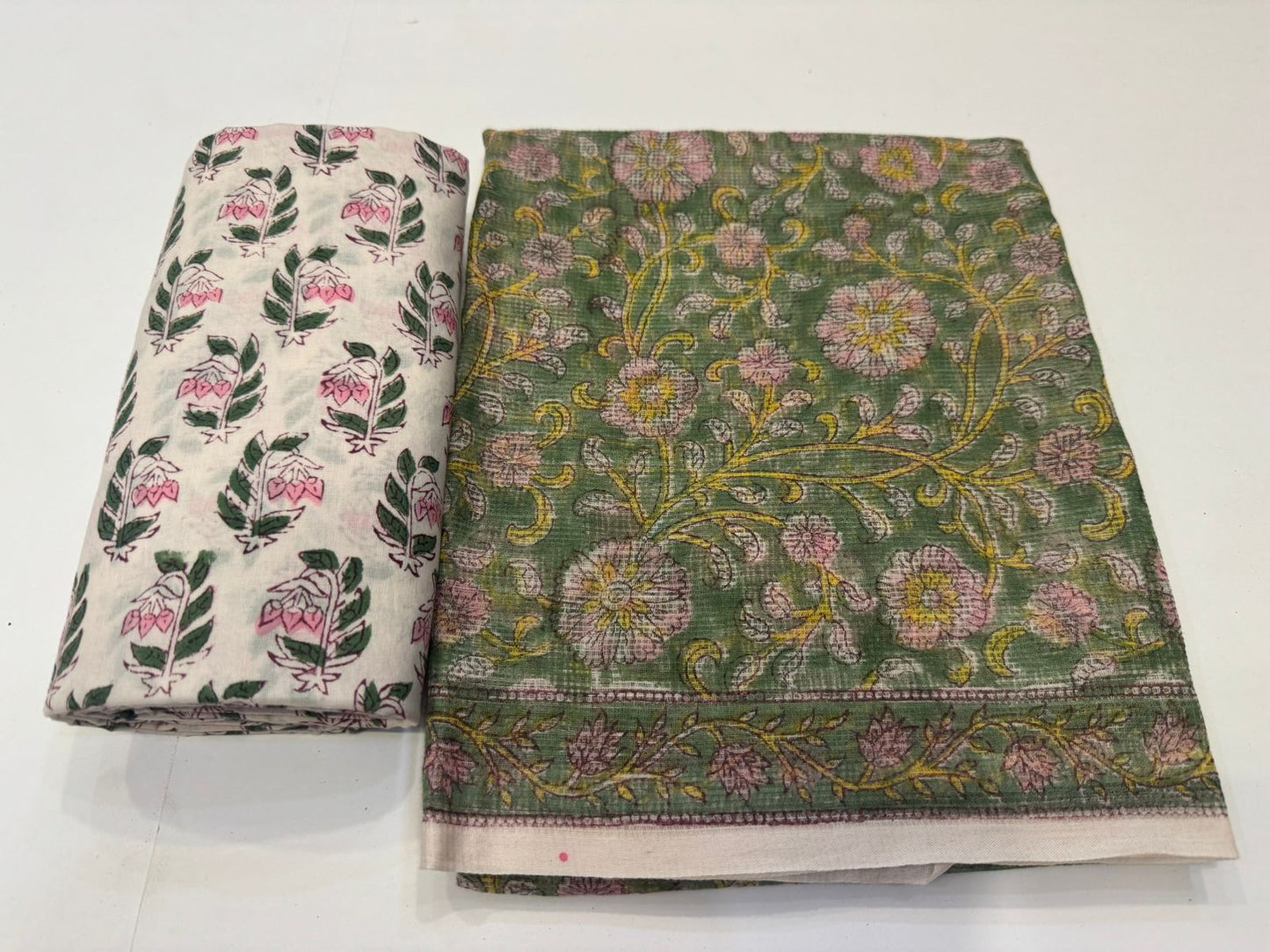 Hand Block Printed Kota Doriya Suit