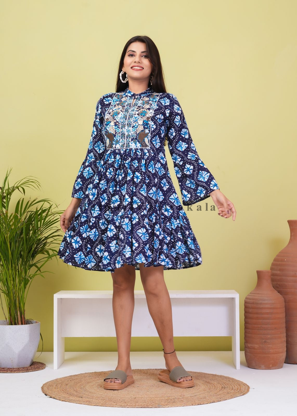 cotton printed top / dress