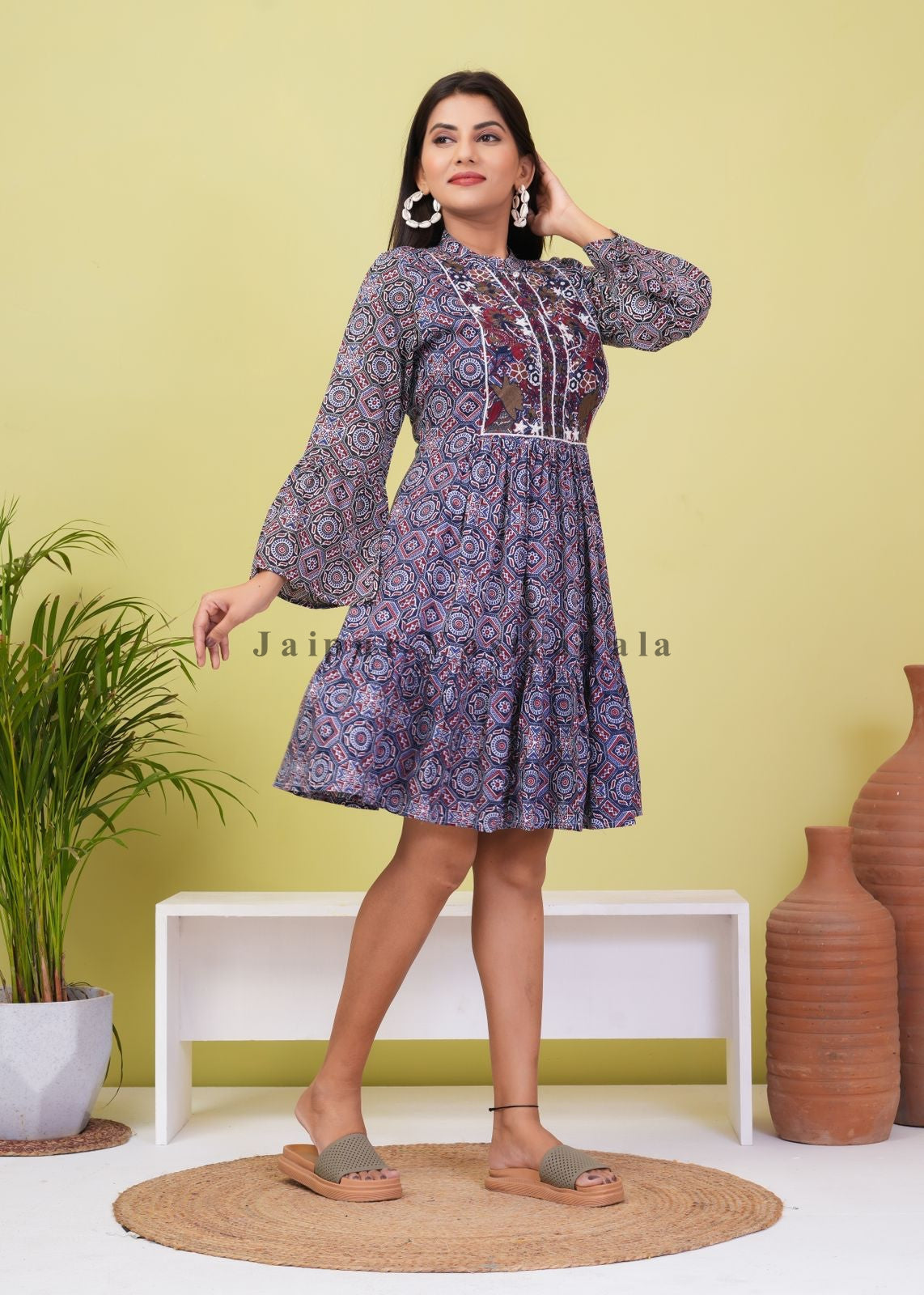 cotton printed top / dress