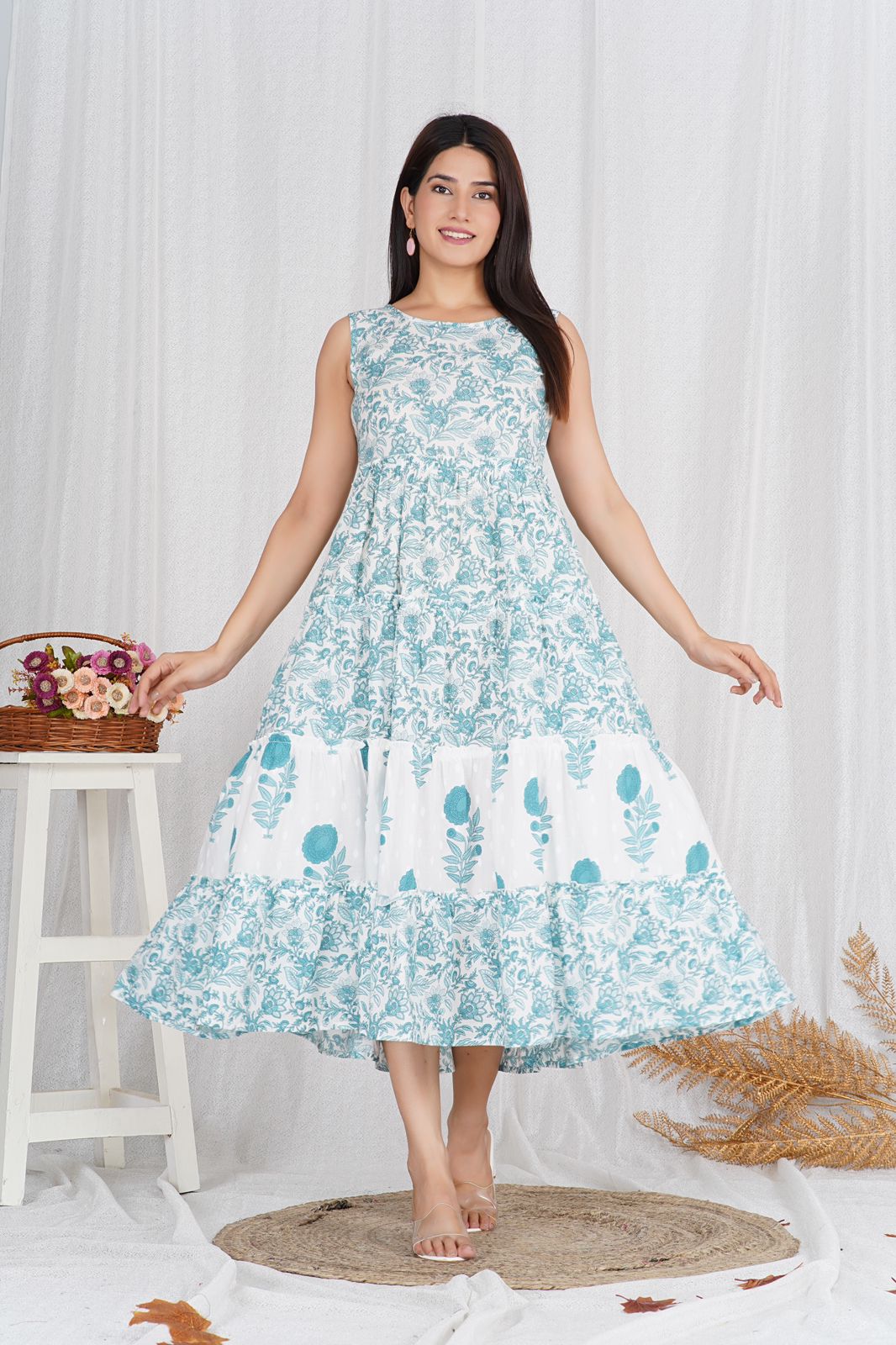 cotton printed dress