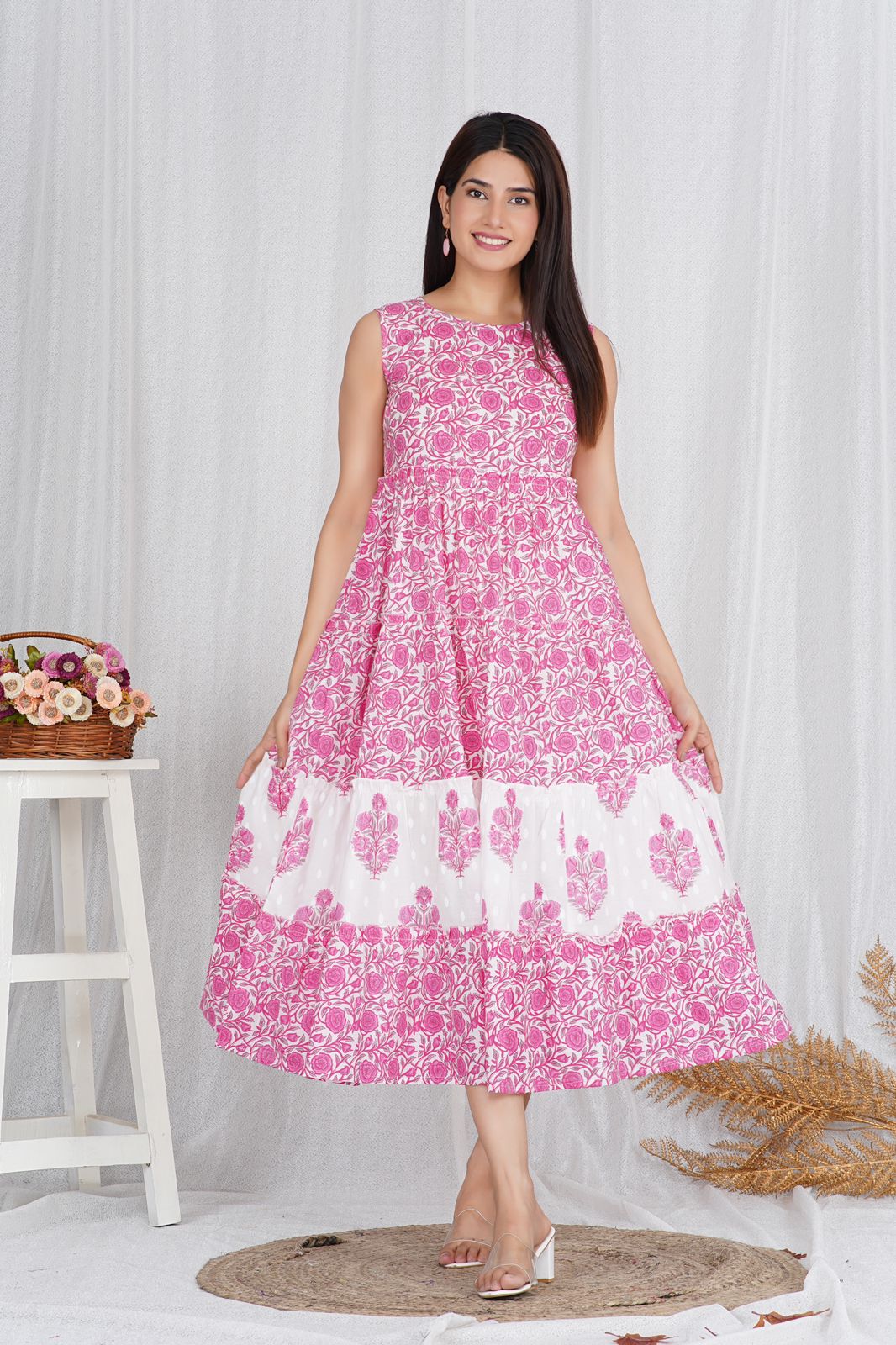 cotton printed dress