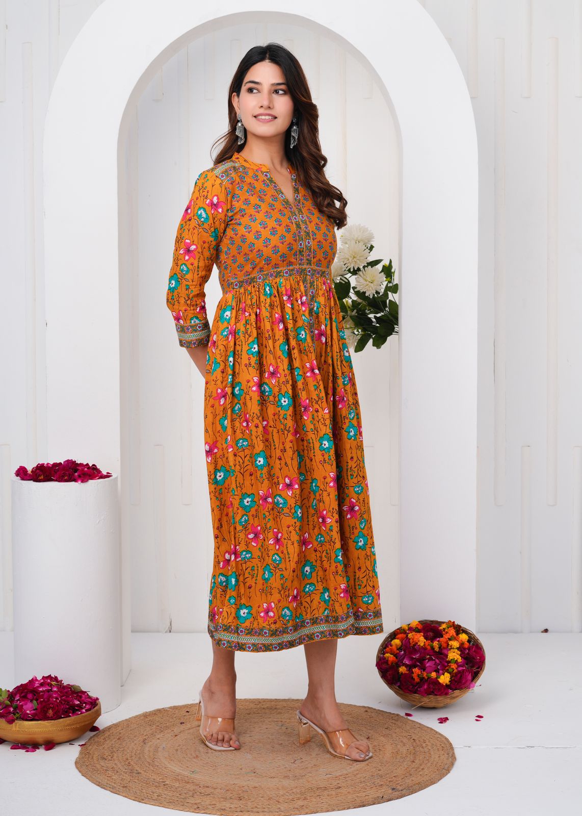 cotton printed top / dress