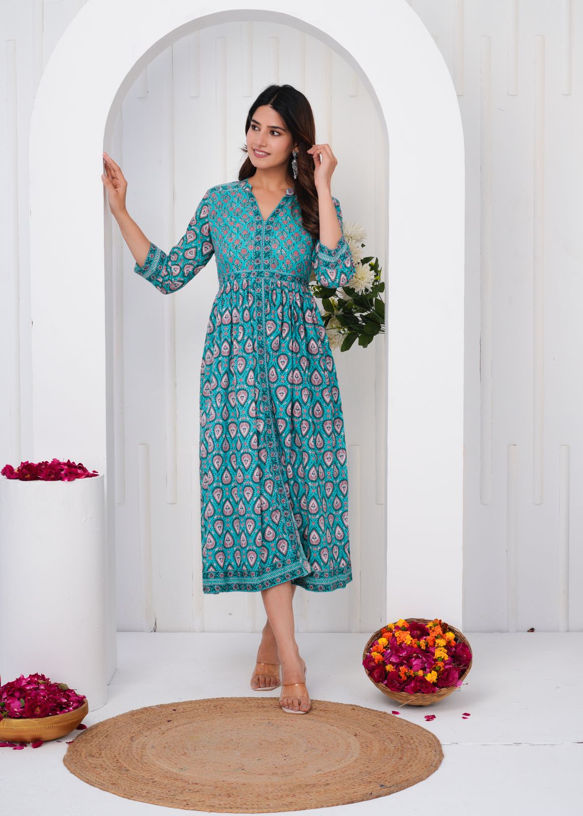 cotton printed top / dress