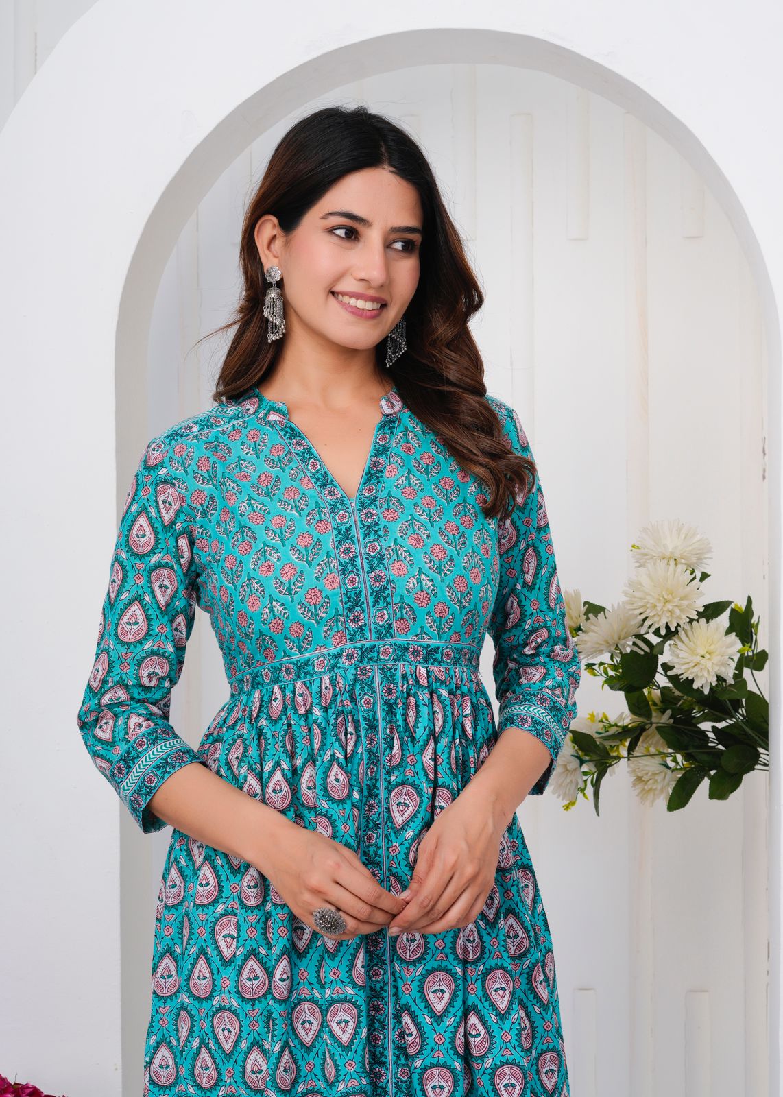 cotton printed dress