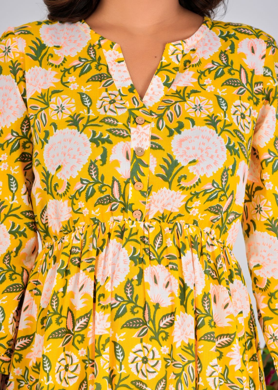 Yellow Aura Cotton Dress
