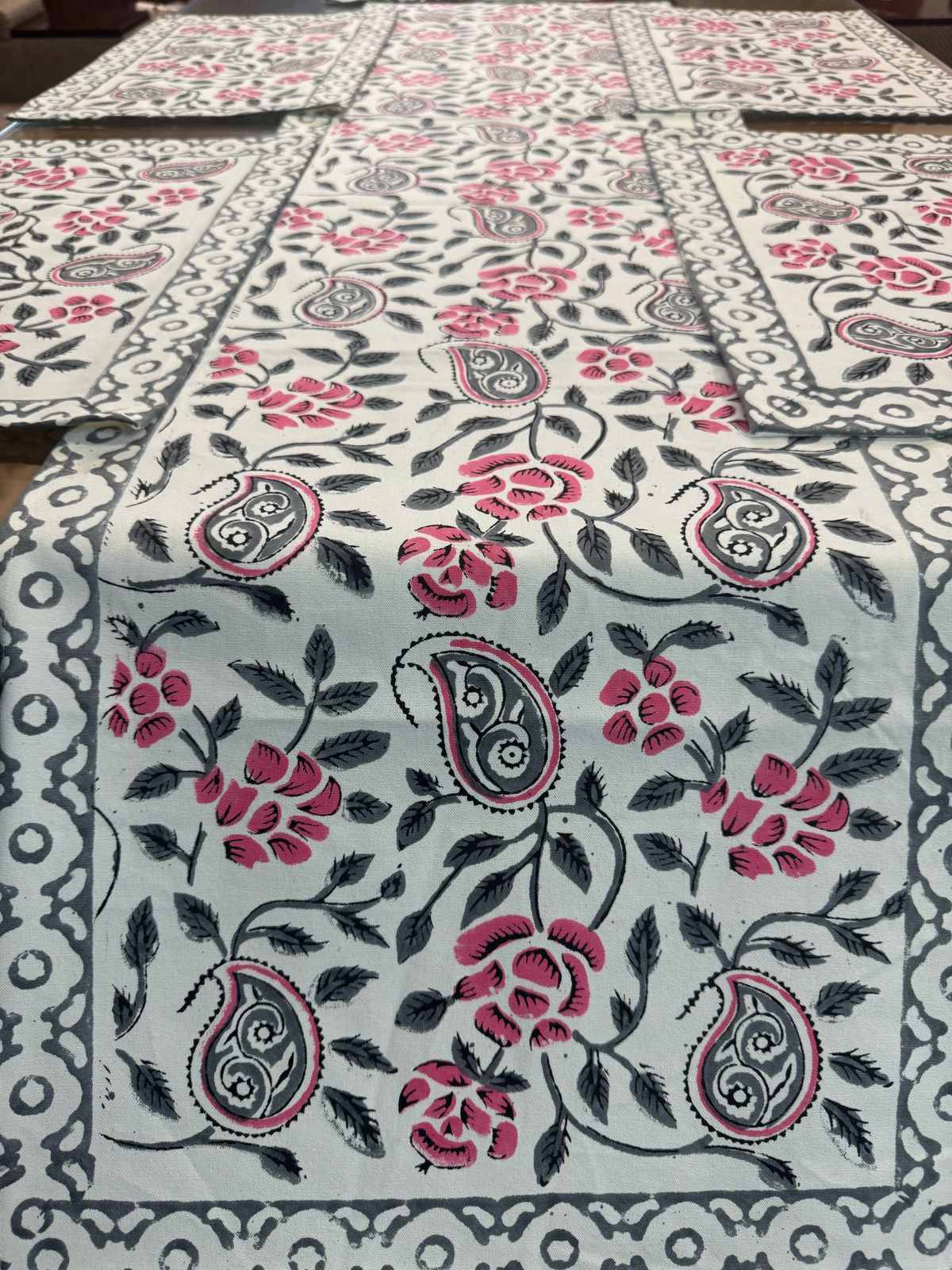 Hand Block Printed Dining Mat Set