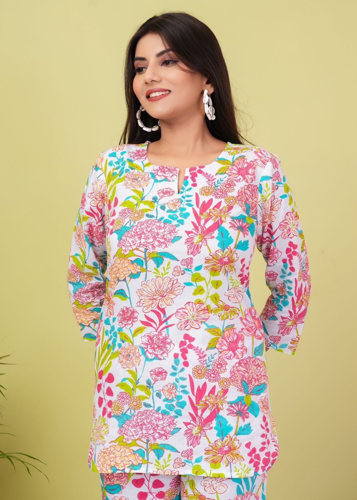 cotton printed night suit set