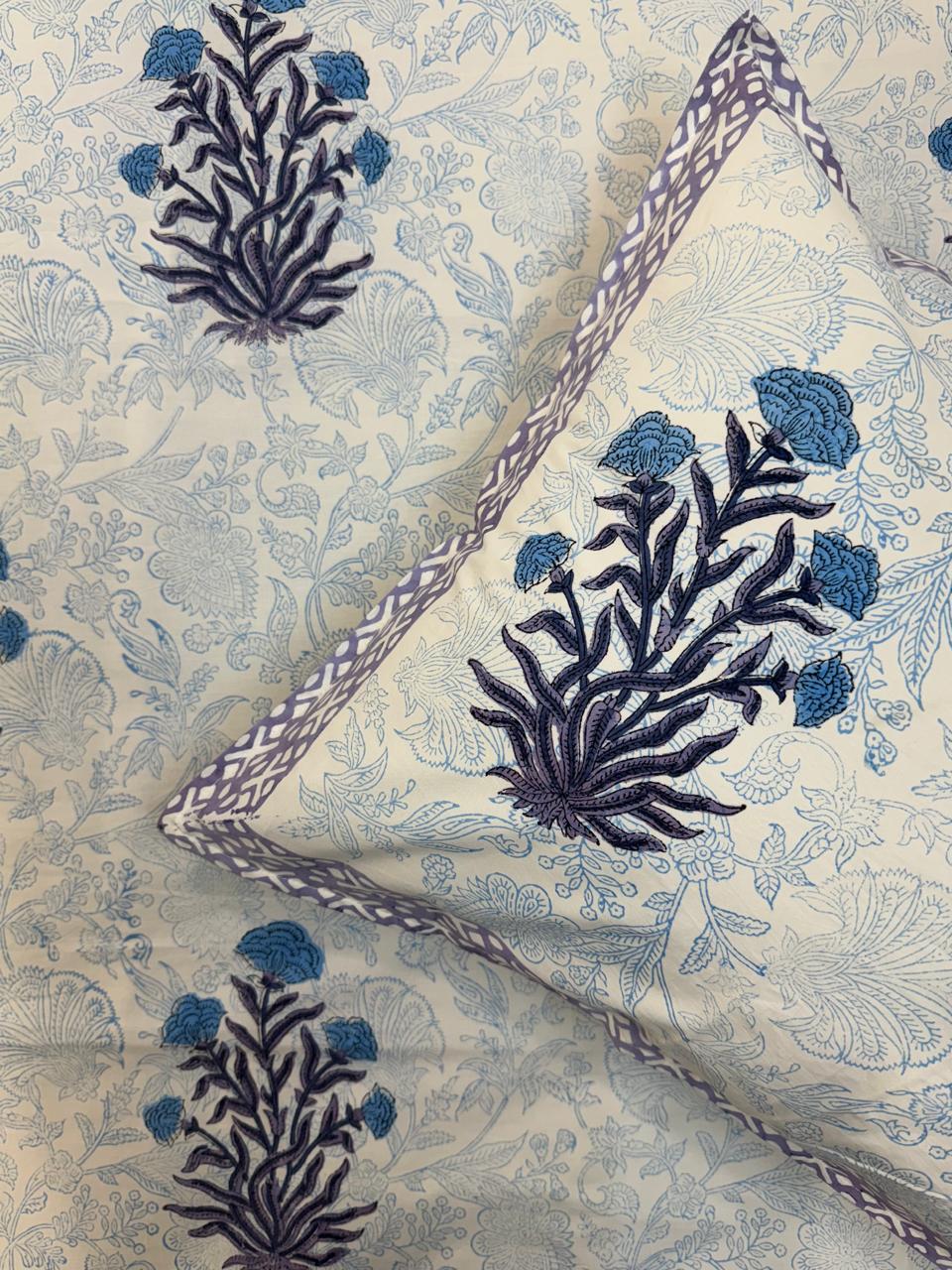Percale Cotton Neel Boota Double Bedsheet