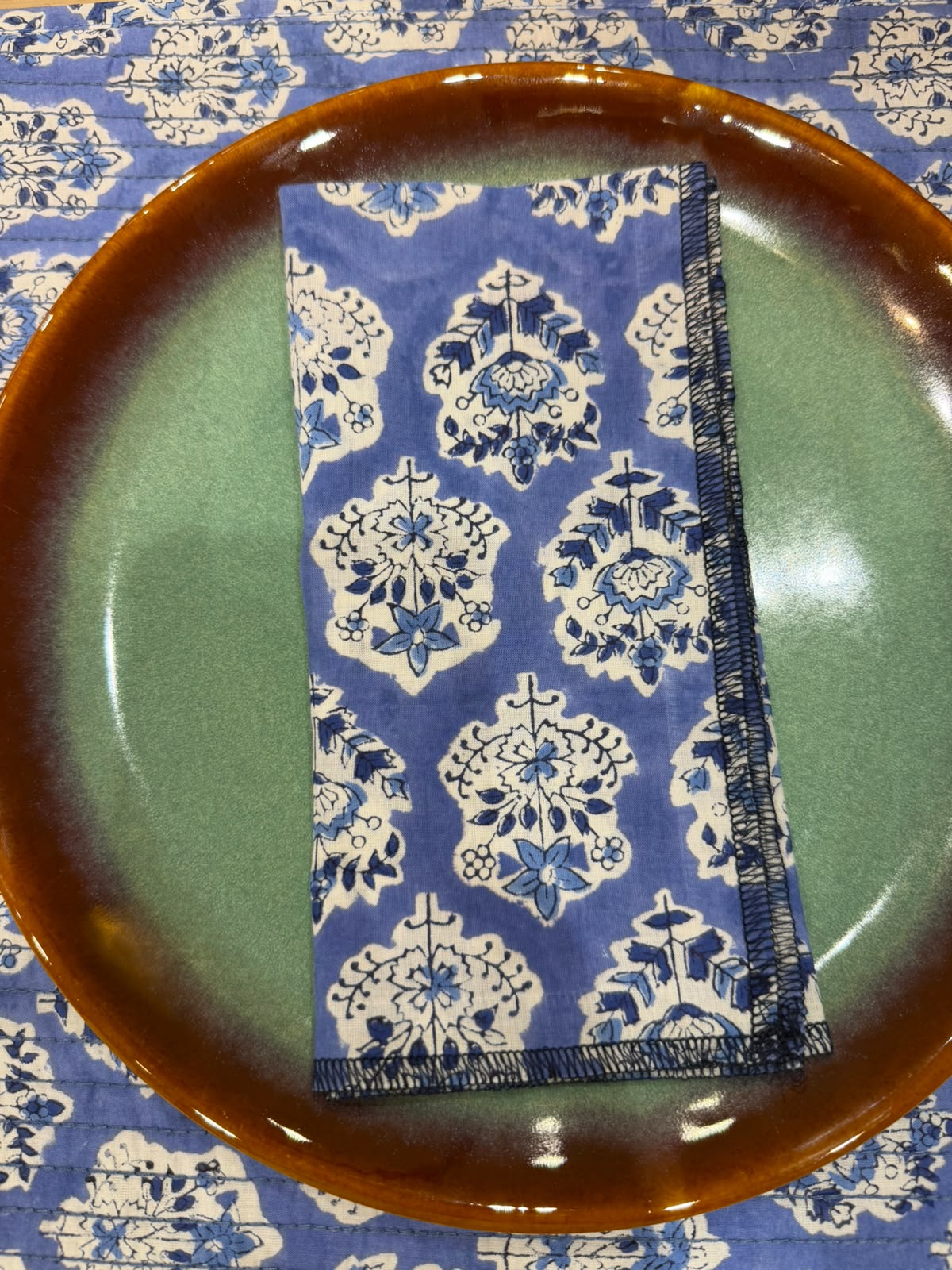 Cotton Quilted Dining Mat Set with Napkins