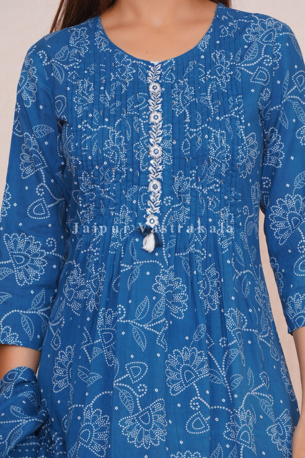 hand block printed kurta set with dupatta