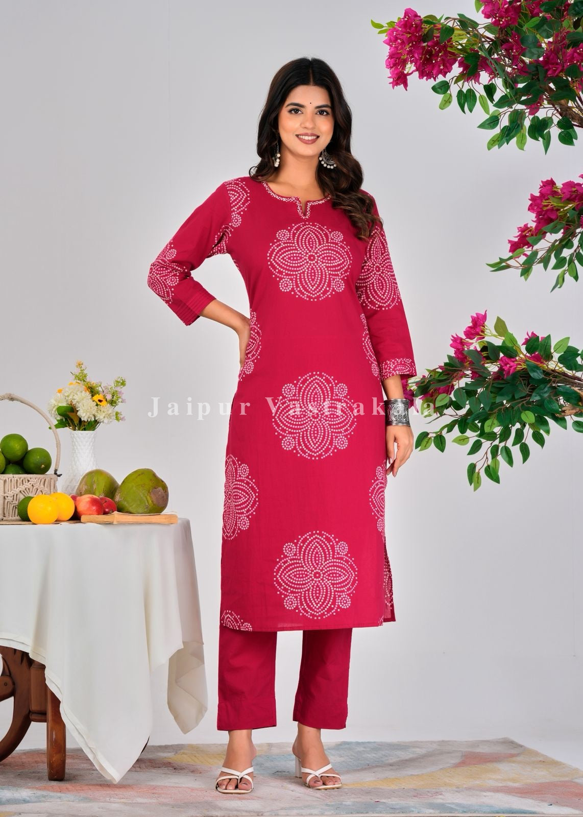 Gulabi Heritage Cotton Dupatta Set
