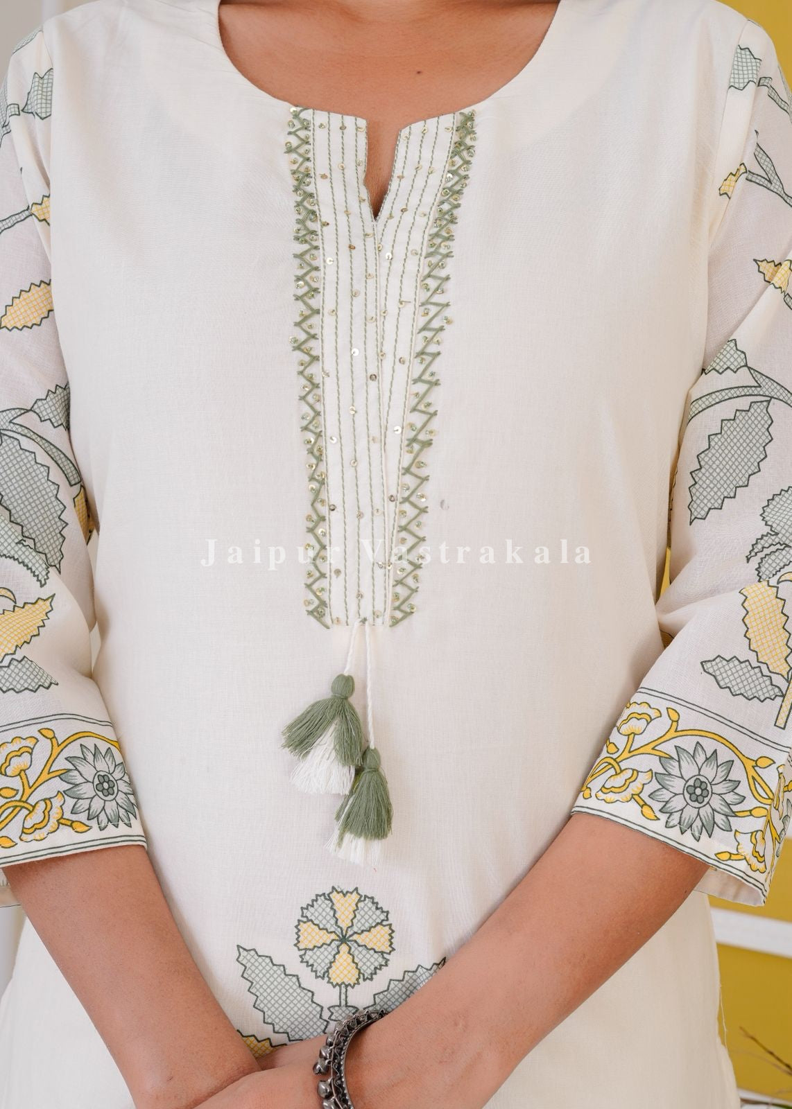 hand block printed kurta set with dupatta