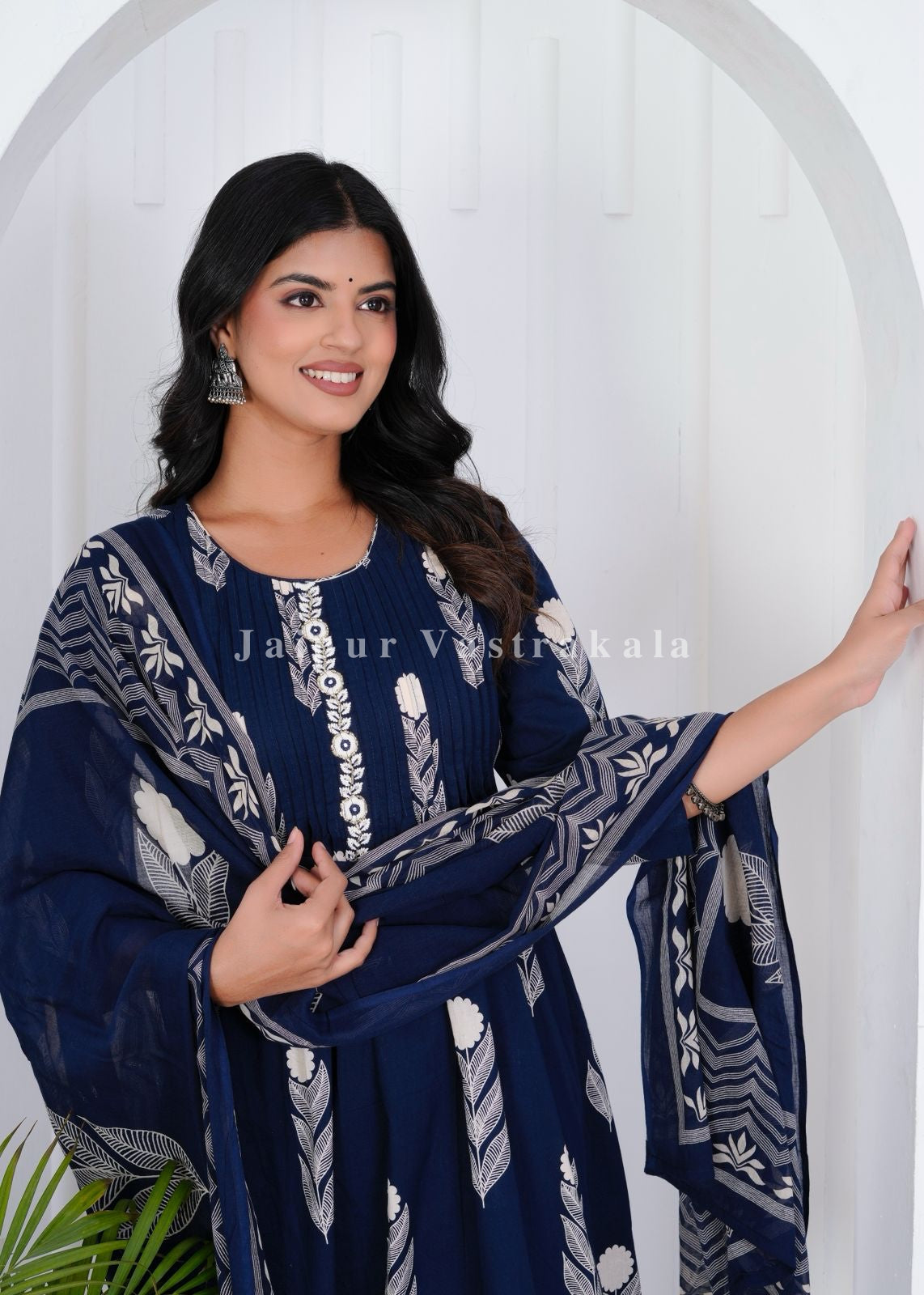 hand block printed kurta set with dupatta