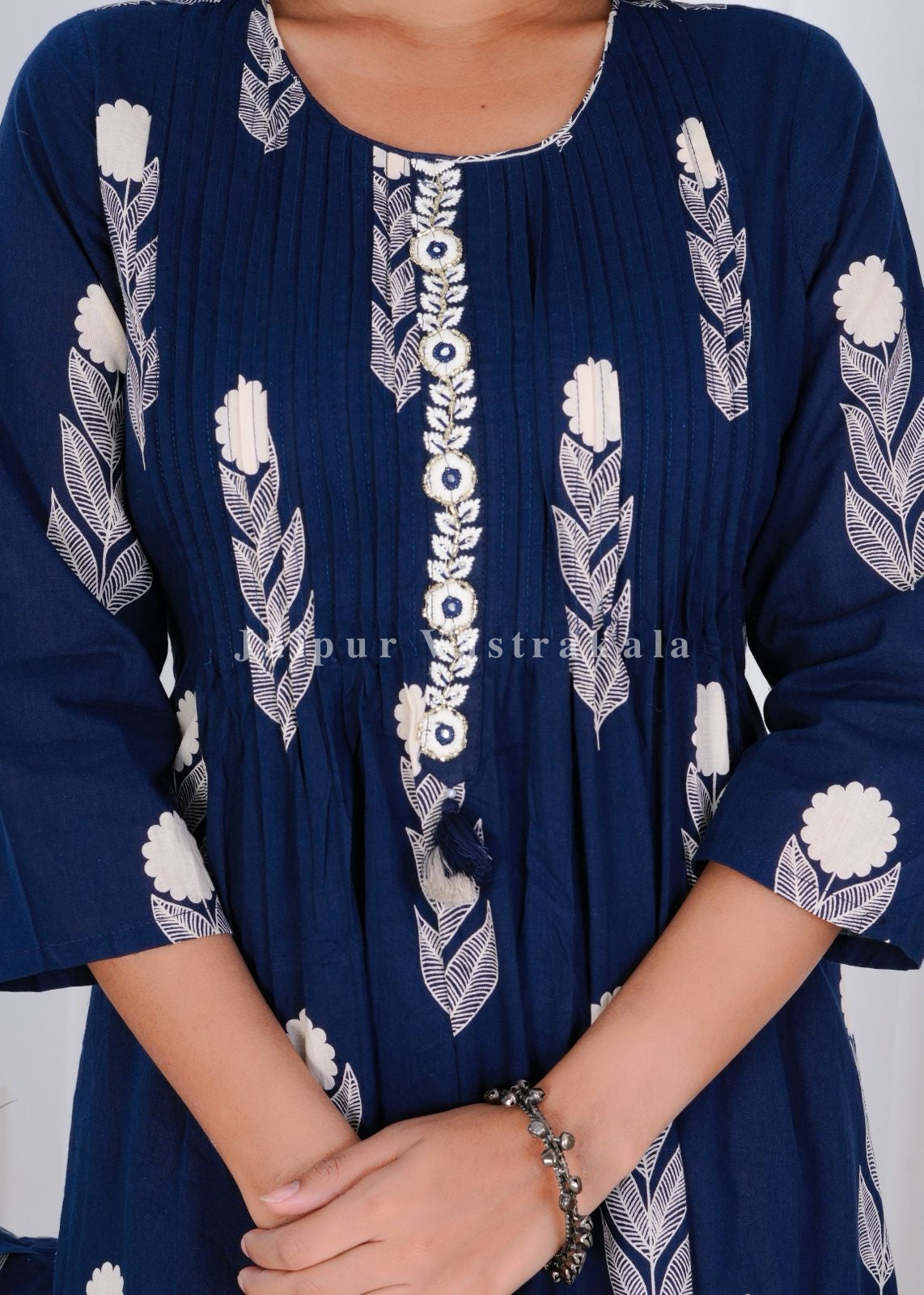 hand block printed kurta set with dupatta