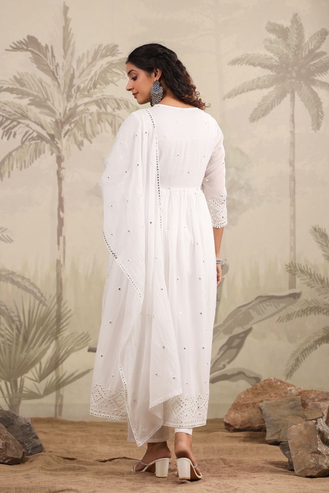 hand block printed kurta set with dupatta