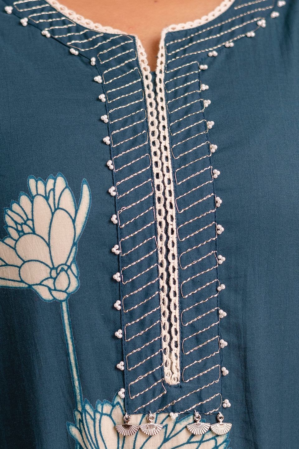 hand block printed kurta set with dupatta