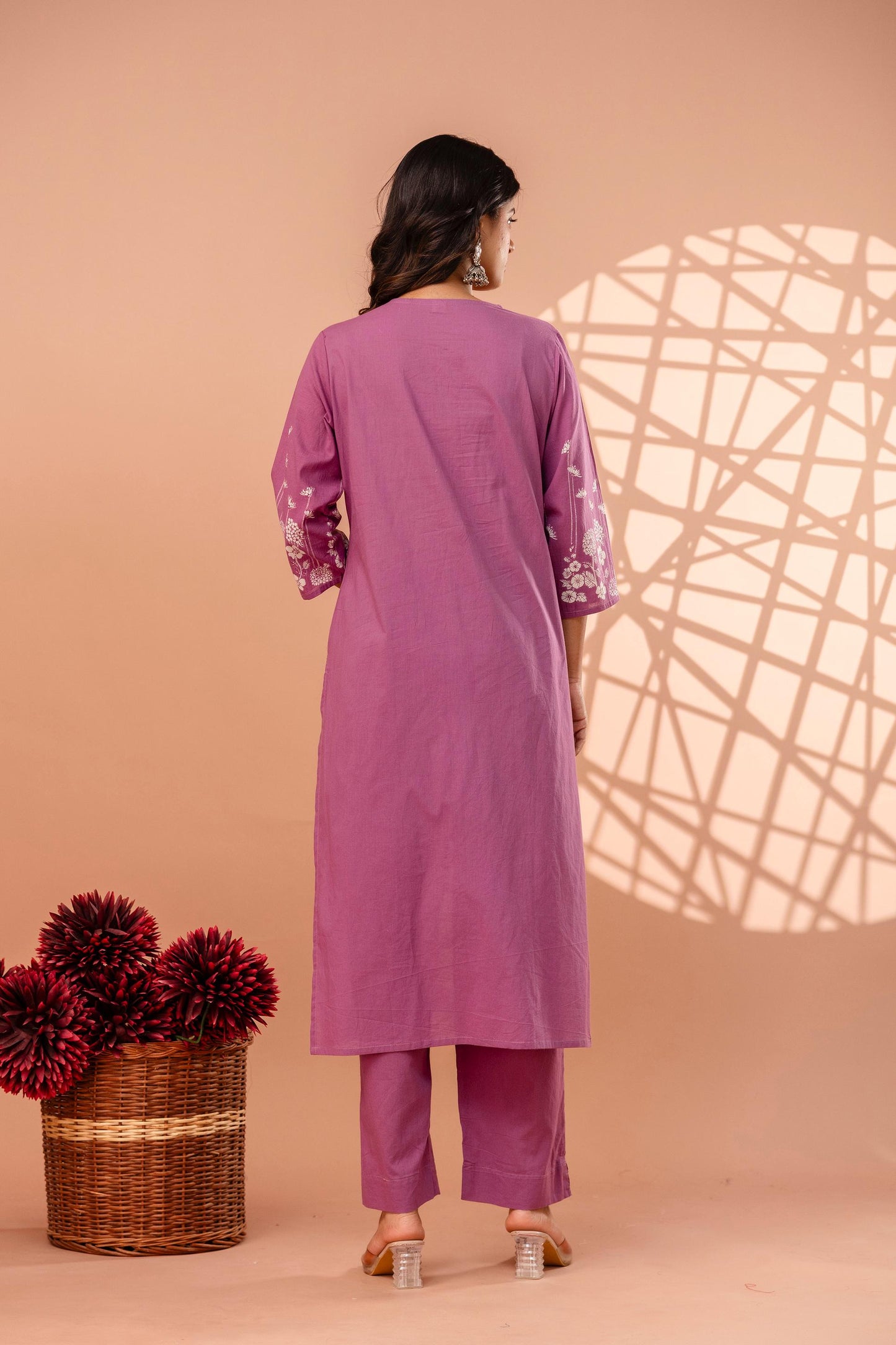hand block printed kurta set with dupatta