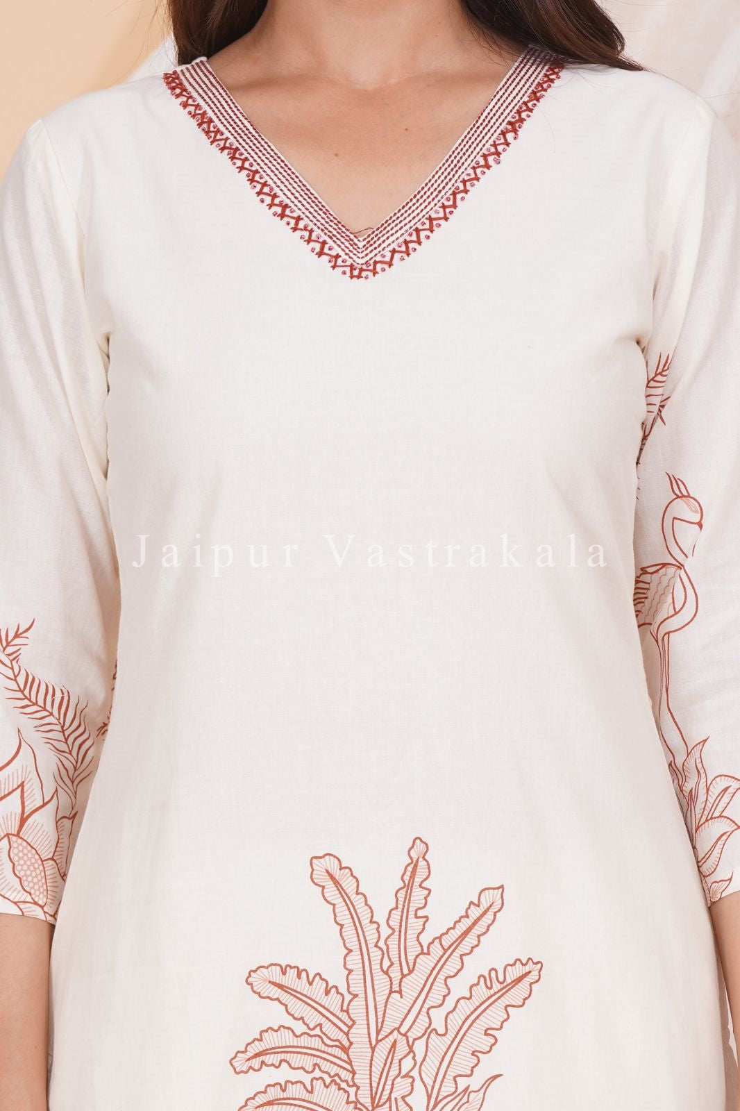 hand block printed kurta set with dupatta