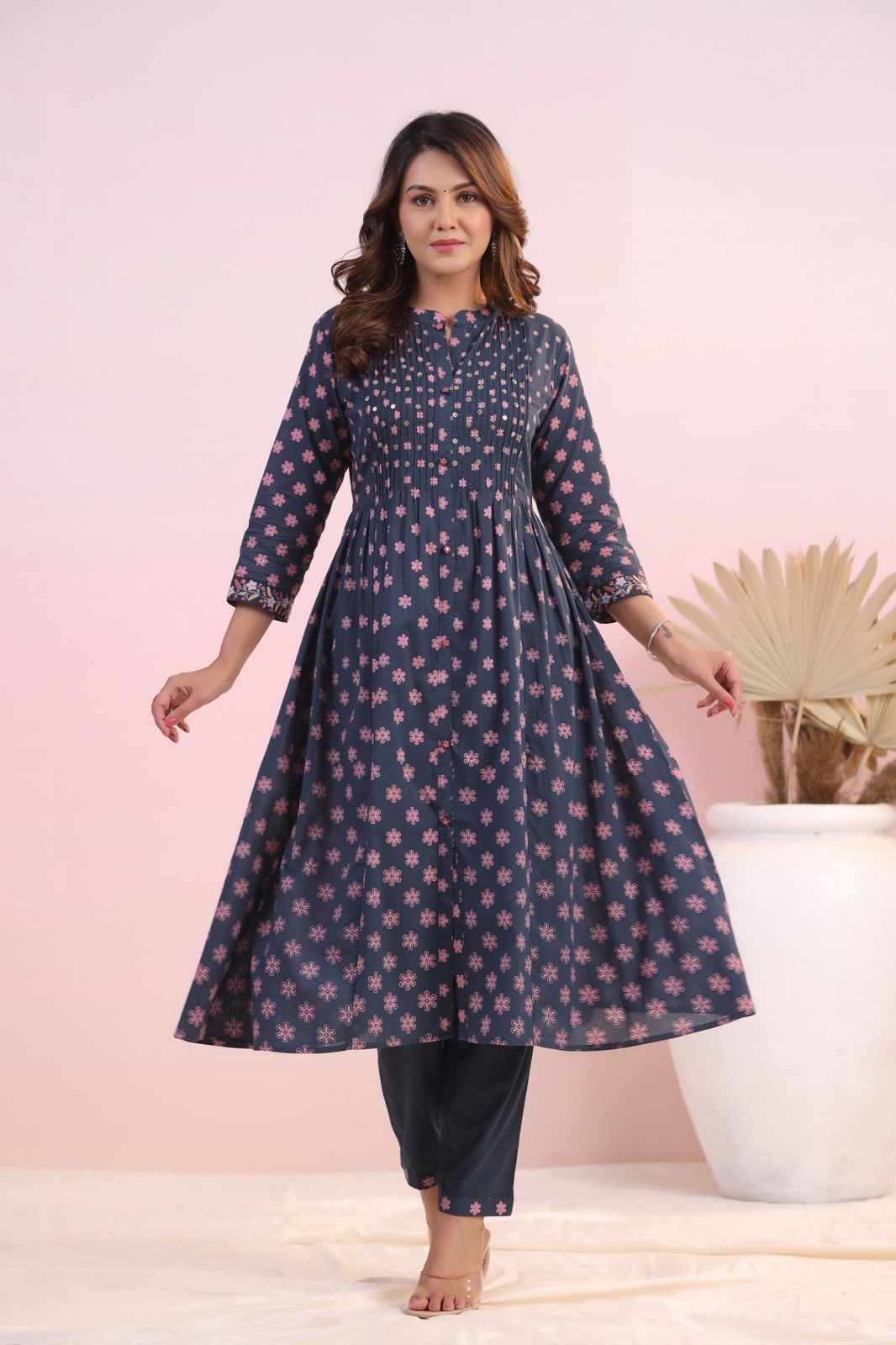 Pink Petal Mist Nayra Cotton Suit