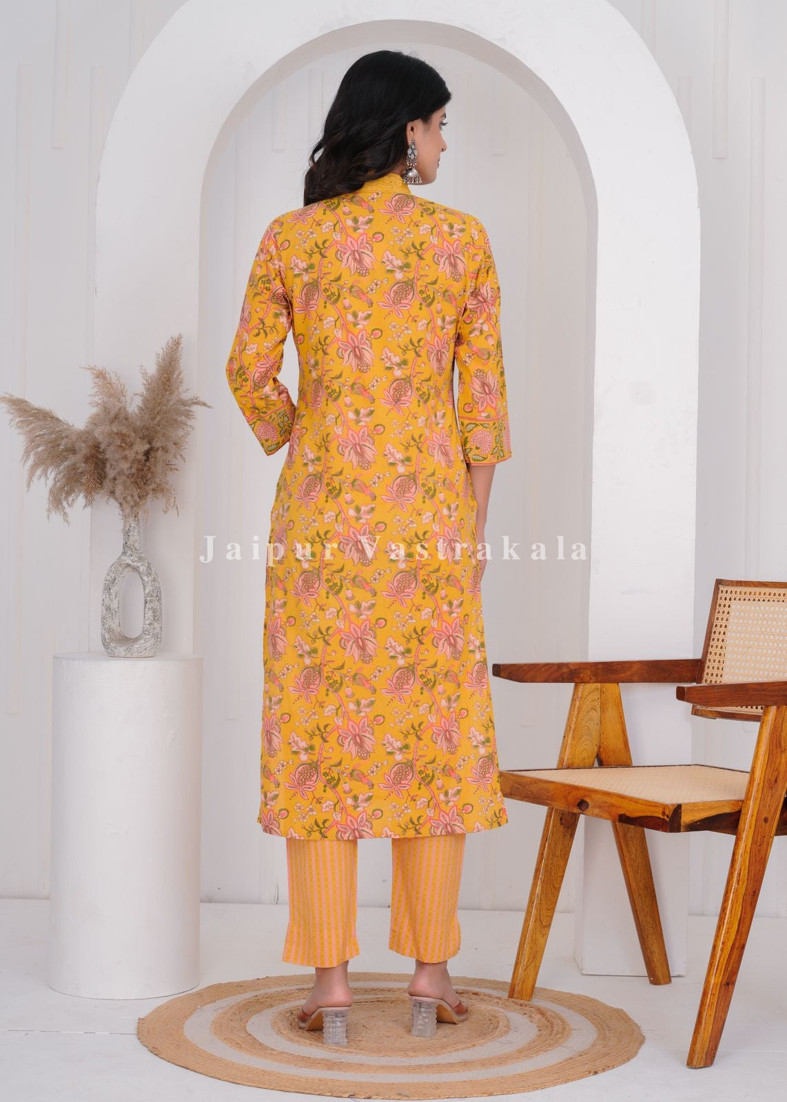 hand block printed kurta set with dupatta