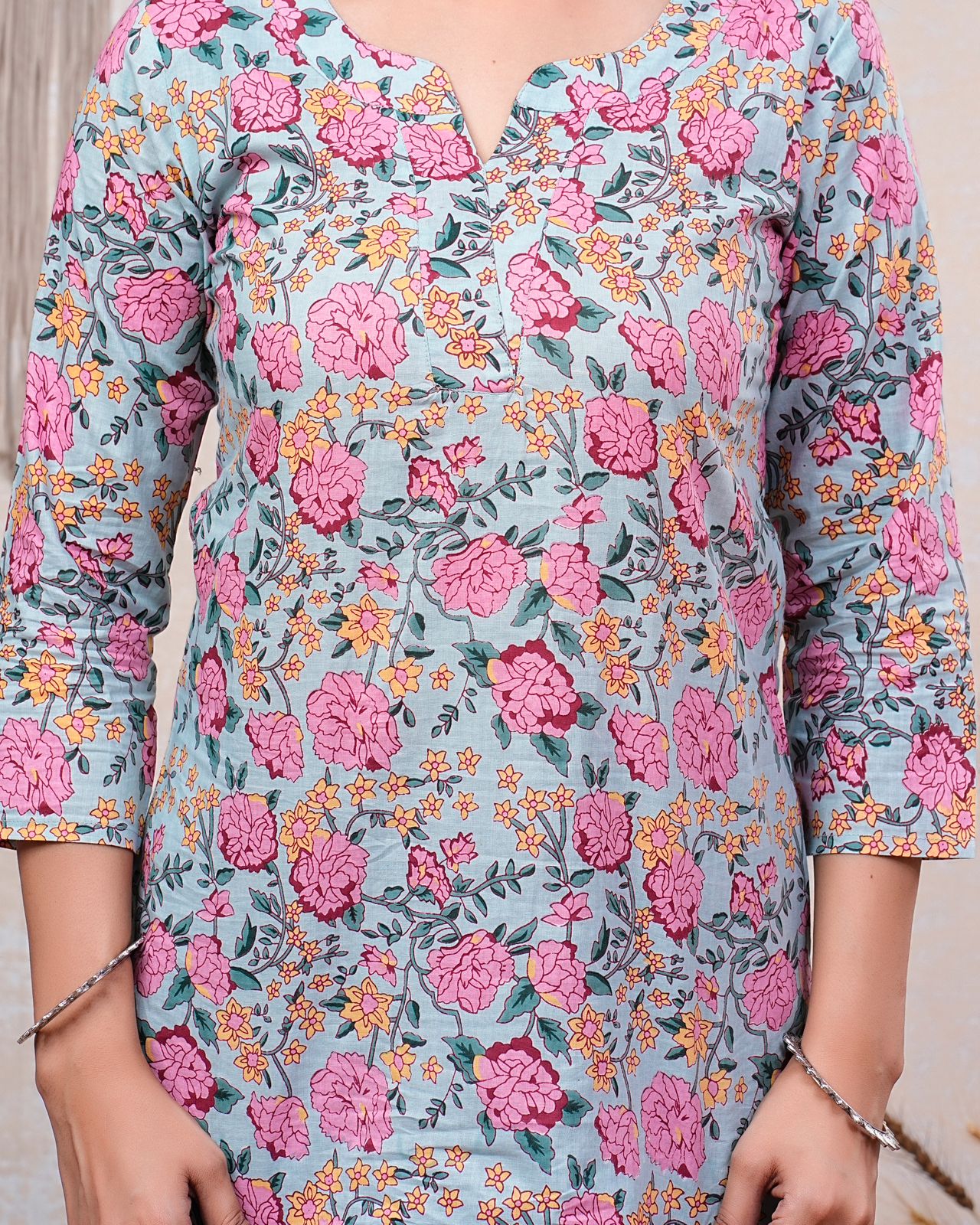 cotton printed top / dress