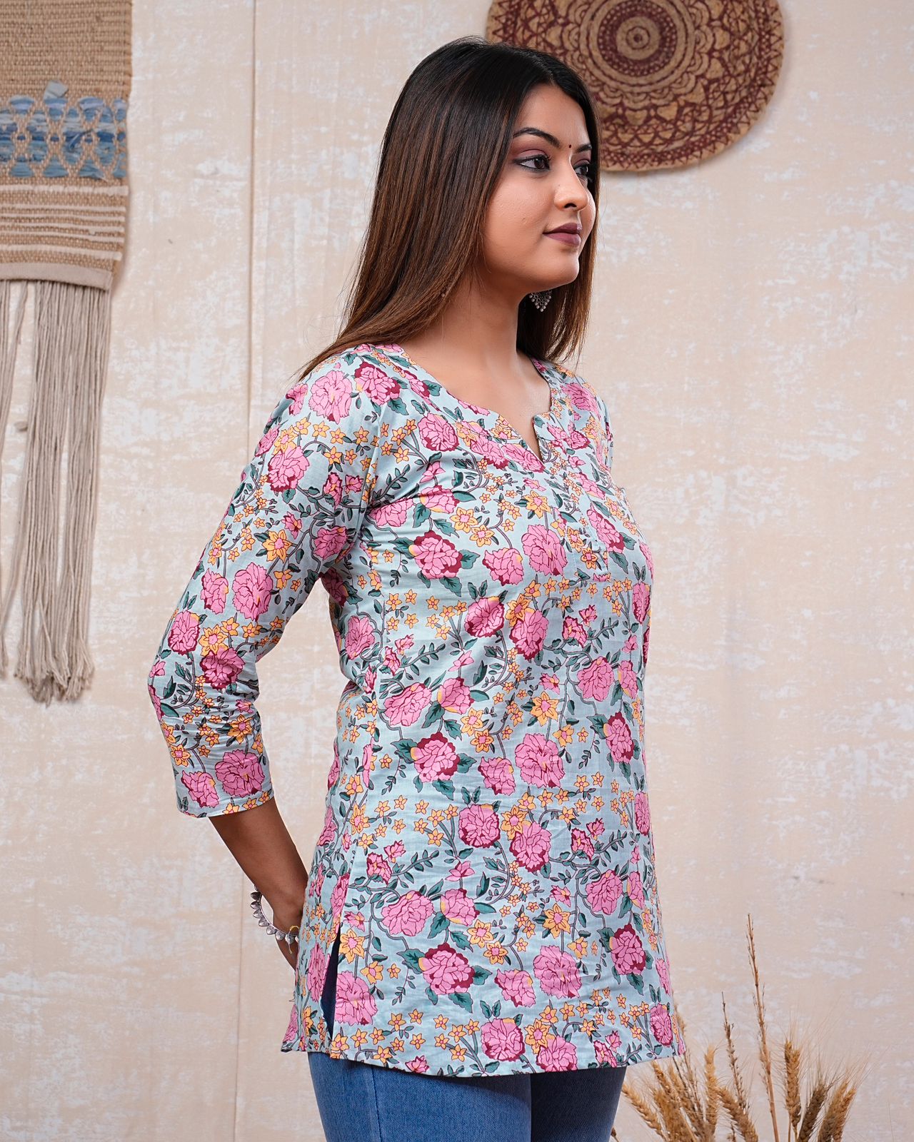 cotton printed top / dress