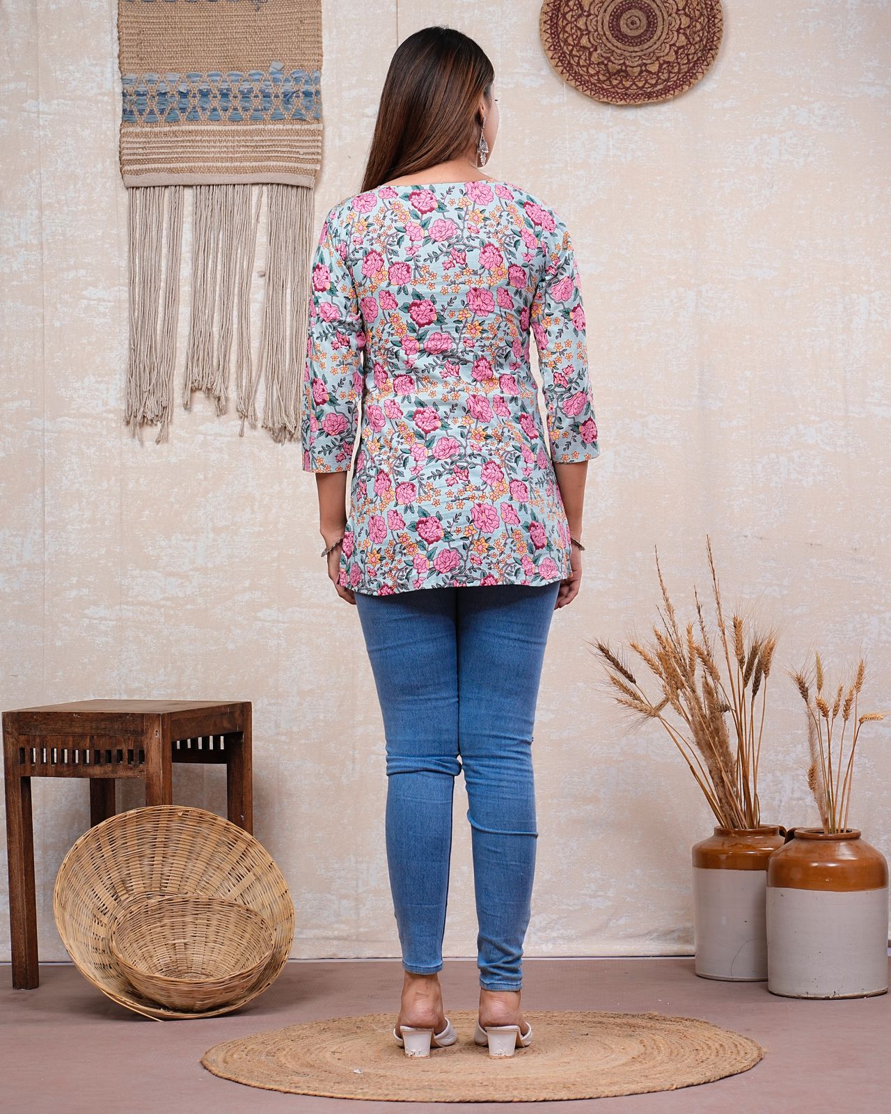 cotton printed top / dress