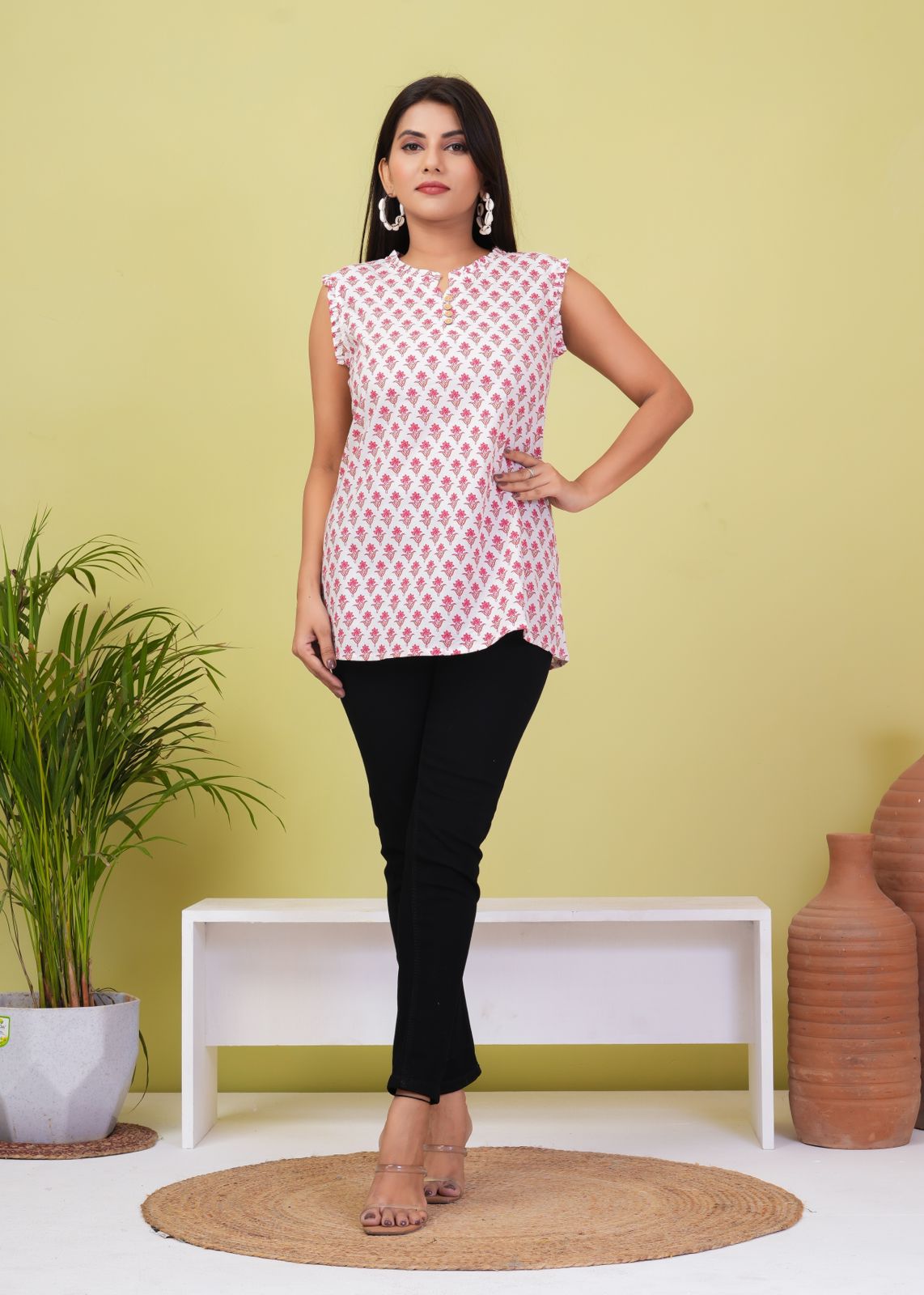 cotton printed top / dress