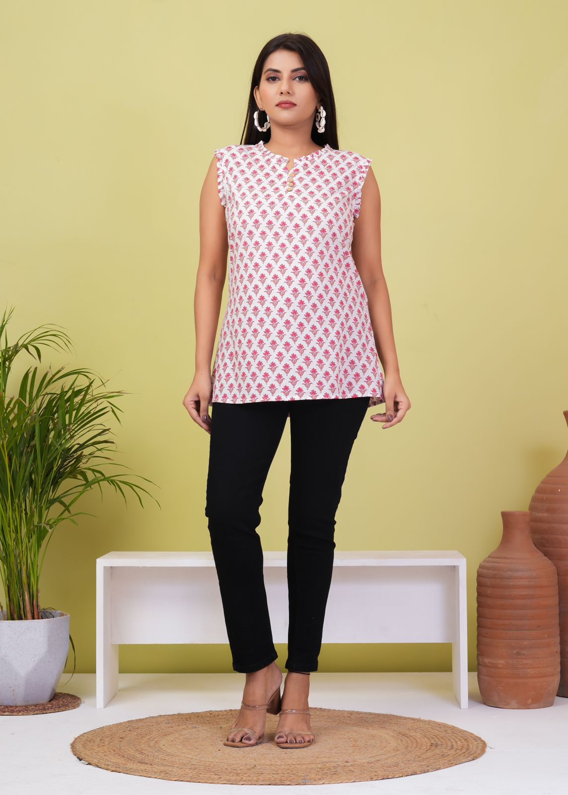 cotton printed top / dress