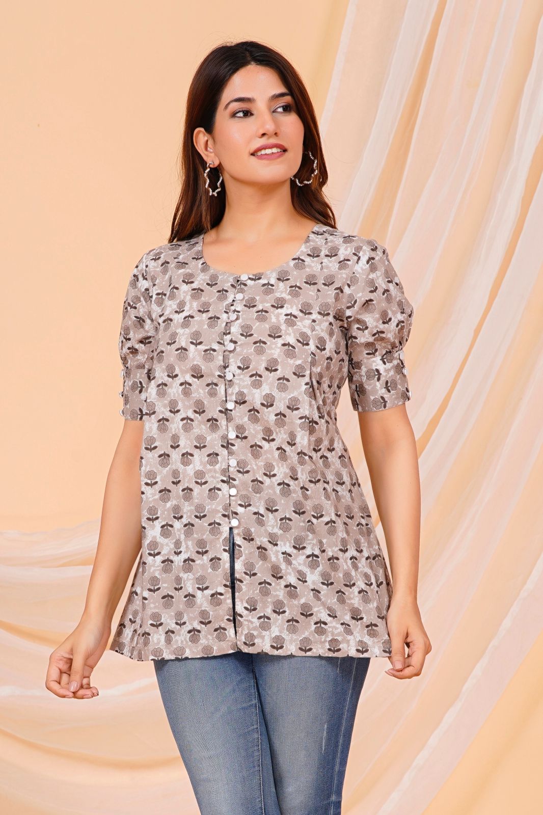 cotton printed top / dress