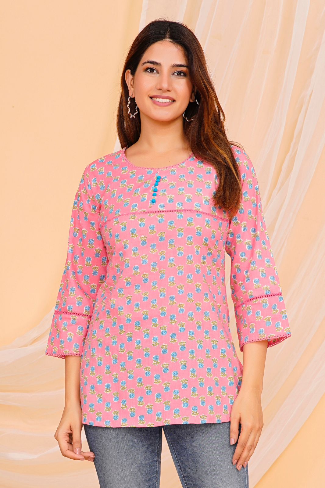 cotton printed top / dress