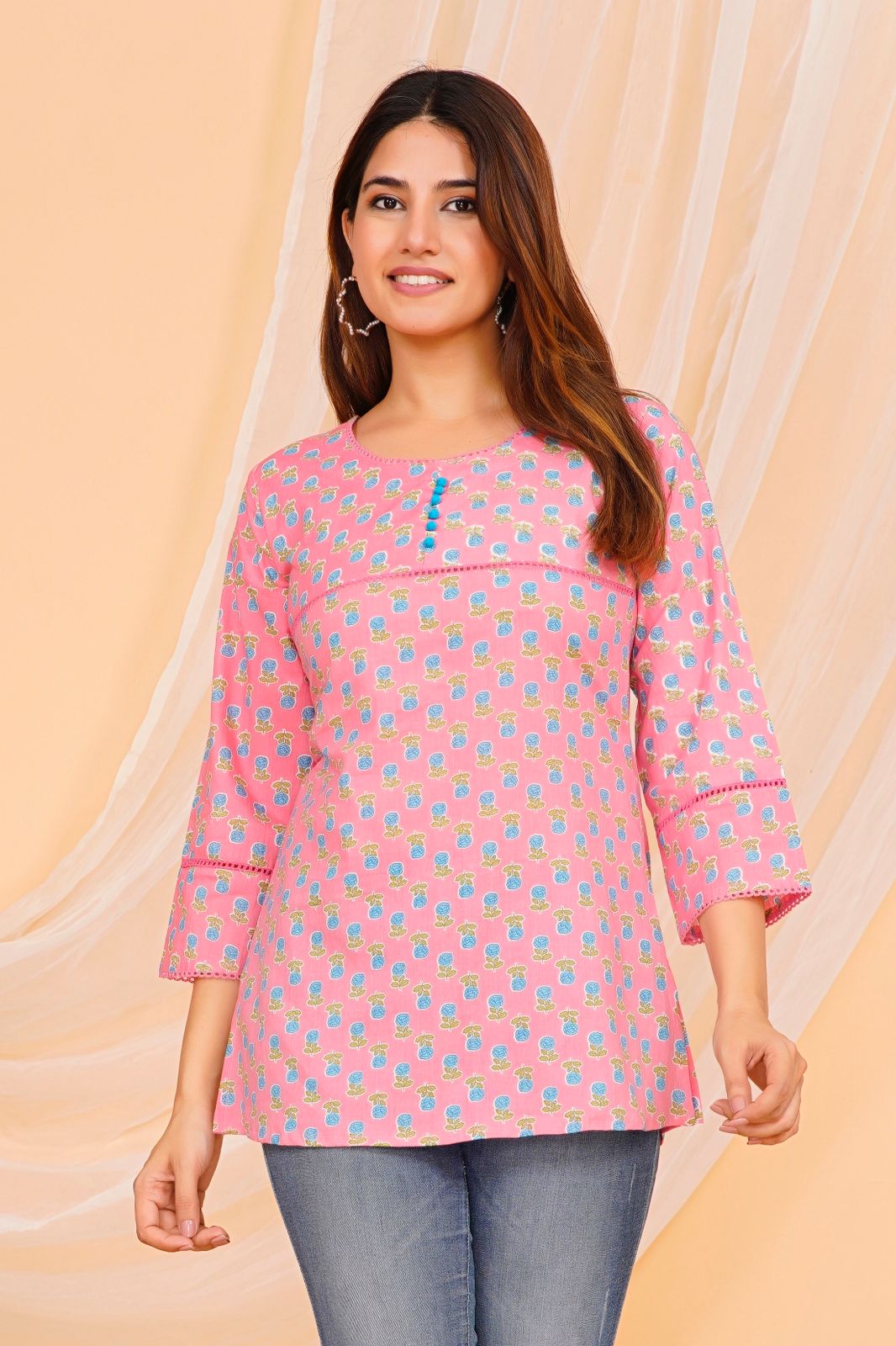 cotton printed top / dress