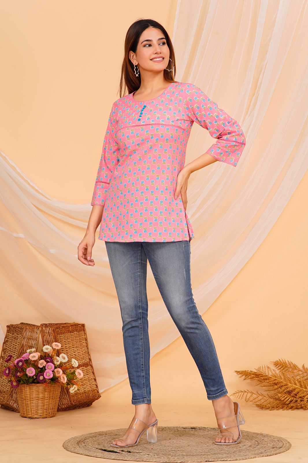 cotton printed top / dress