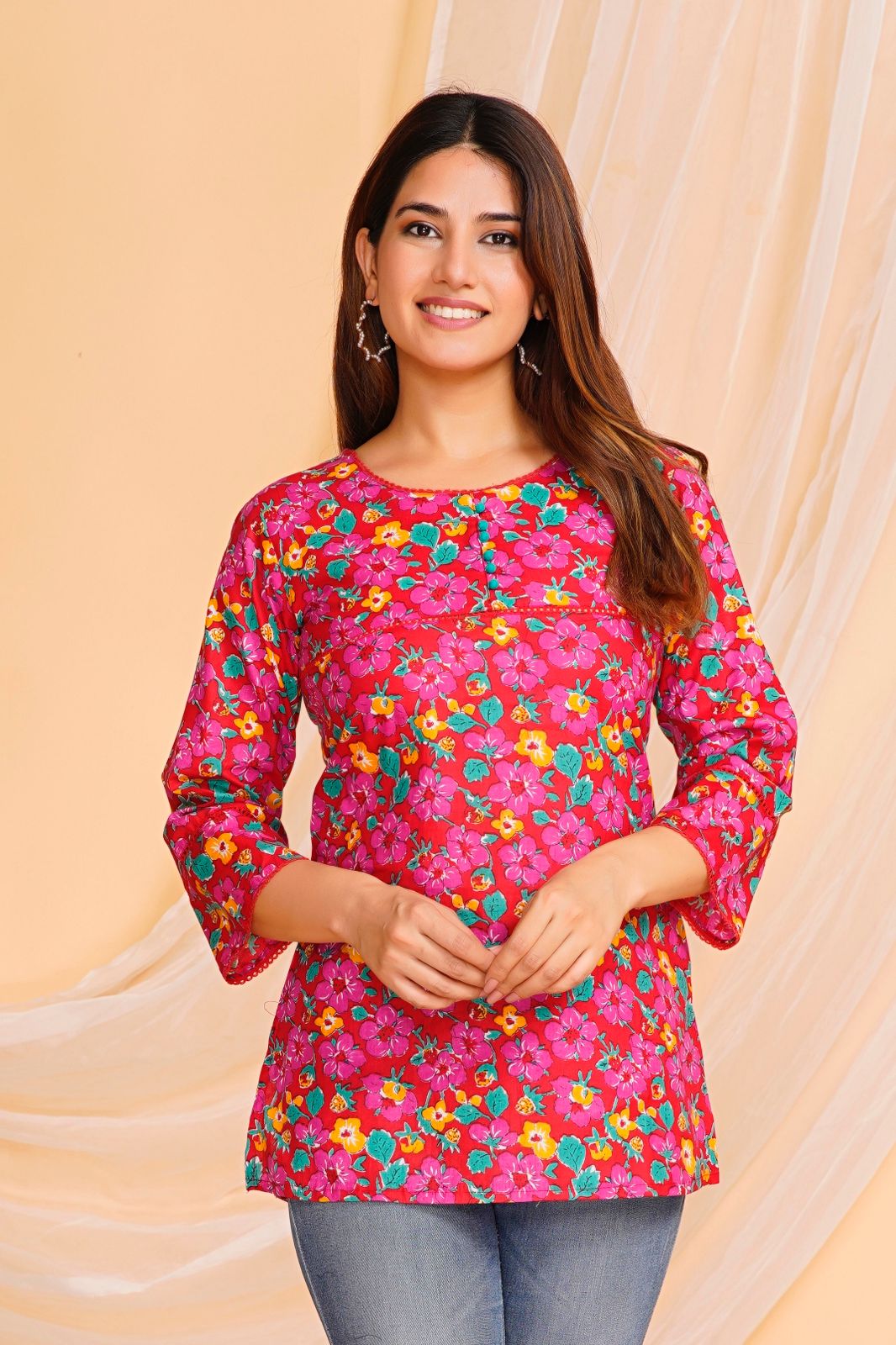 cotton printed top / dress