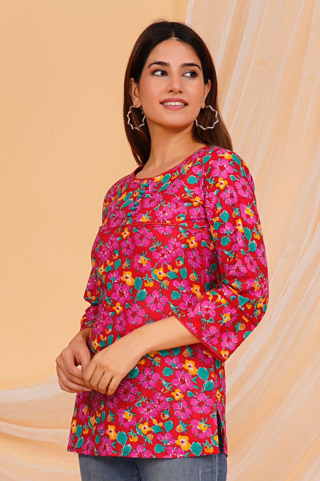 cotton printed top / dress