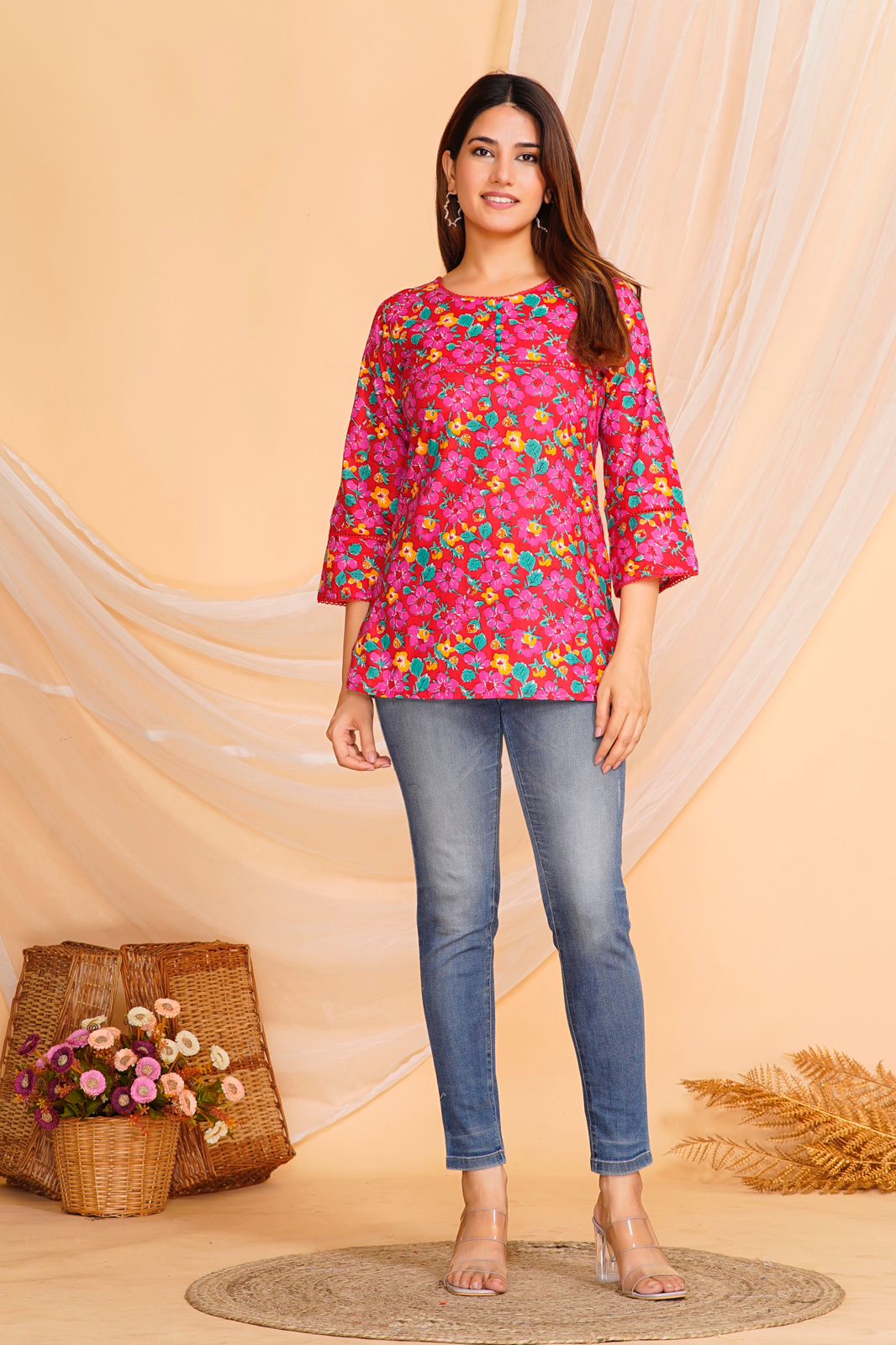 cotton printed top / dress