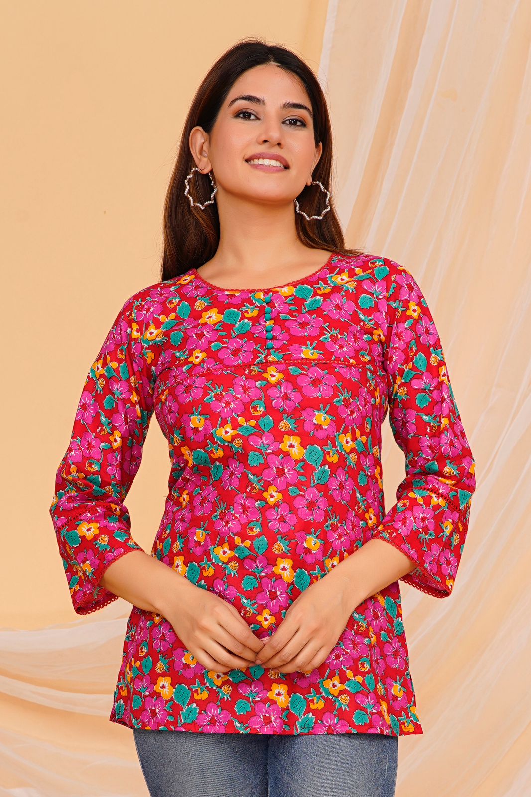 cotton printed top / dress
