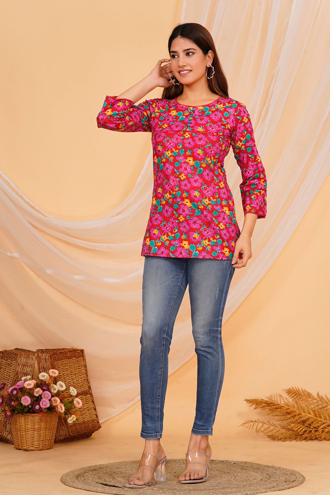 cotton printed top / dress