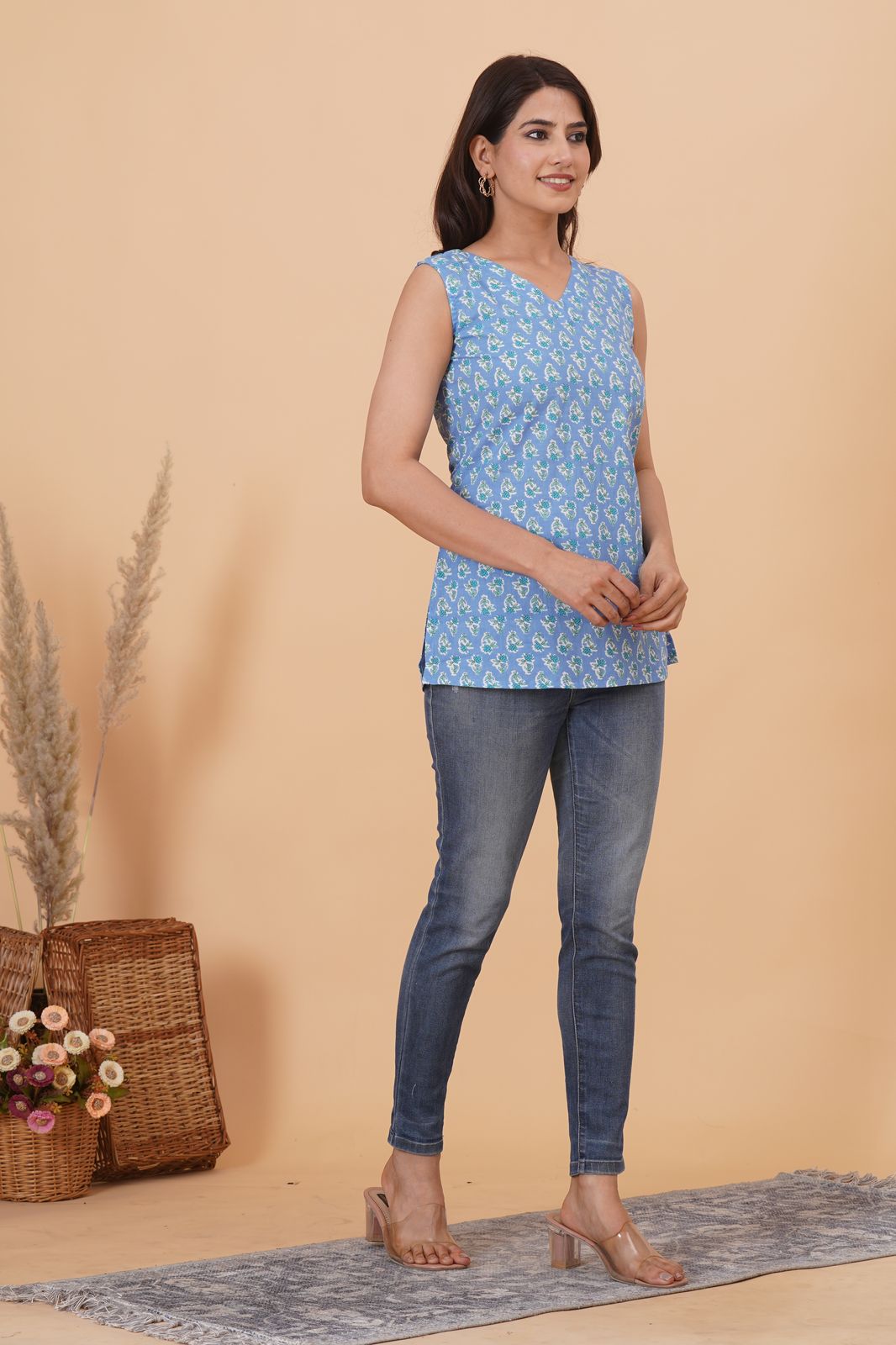 cotton printed top / dress