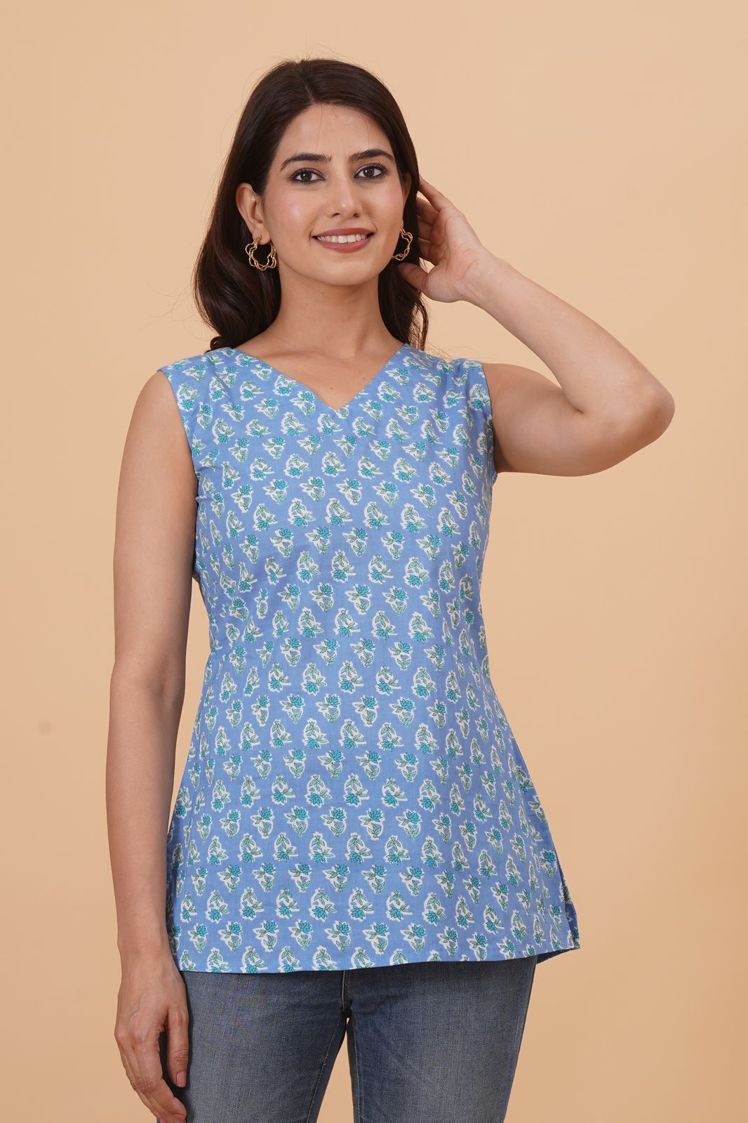 cotton printed top / dress