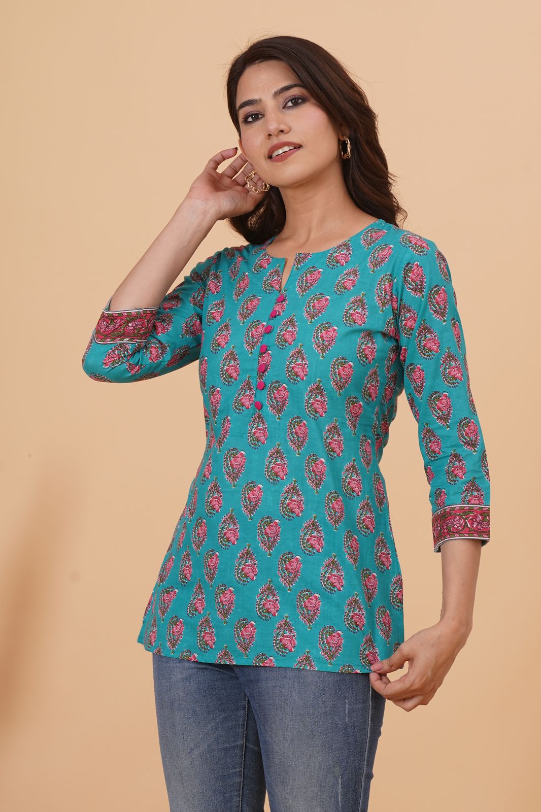 cotton printed top / dress